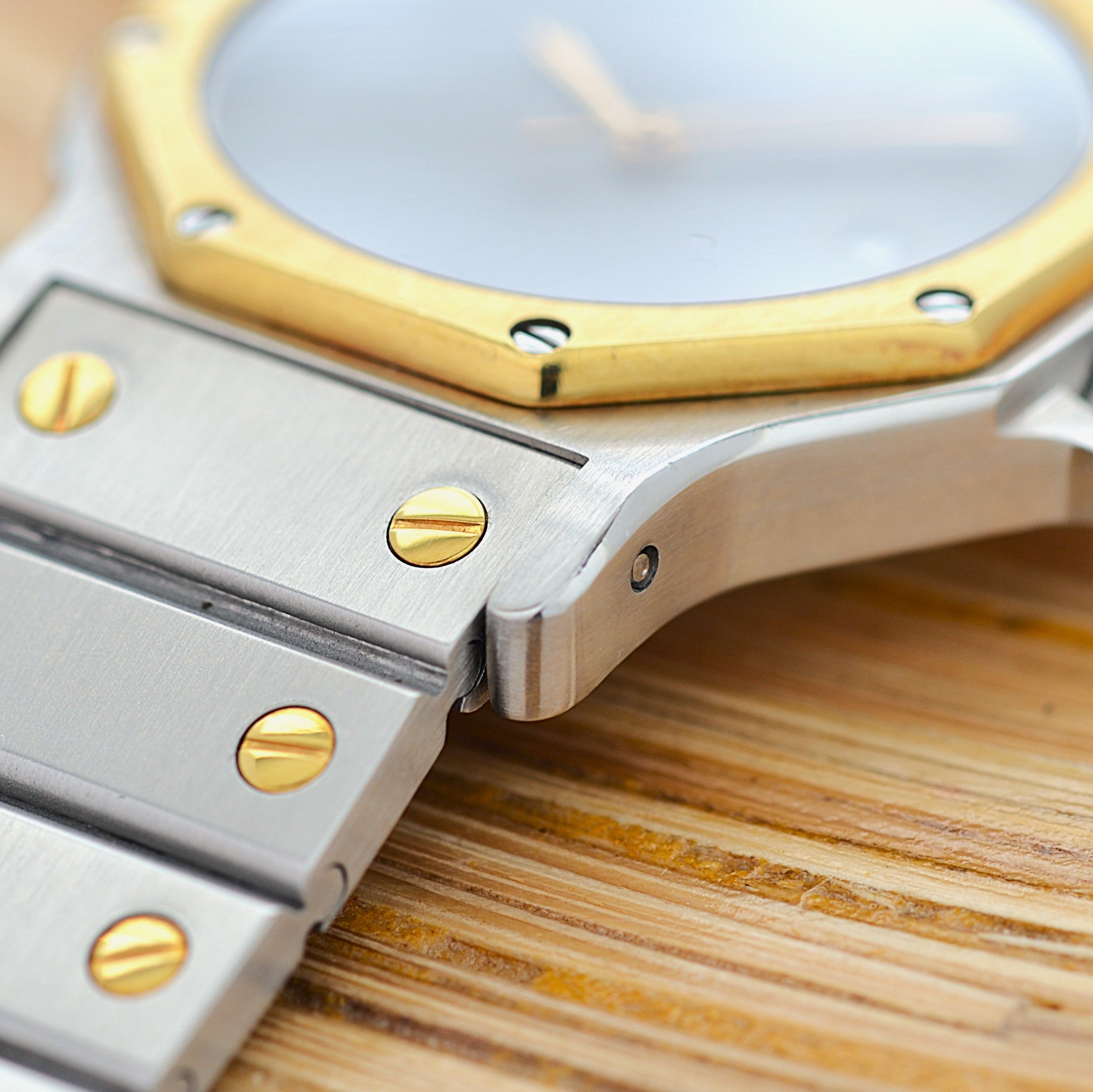 【Cartier】カルティエ サントスオクタゴンLM 18KYG×SS 「Grey Ghost」 付属品完備