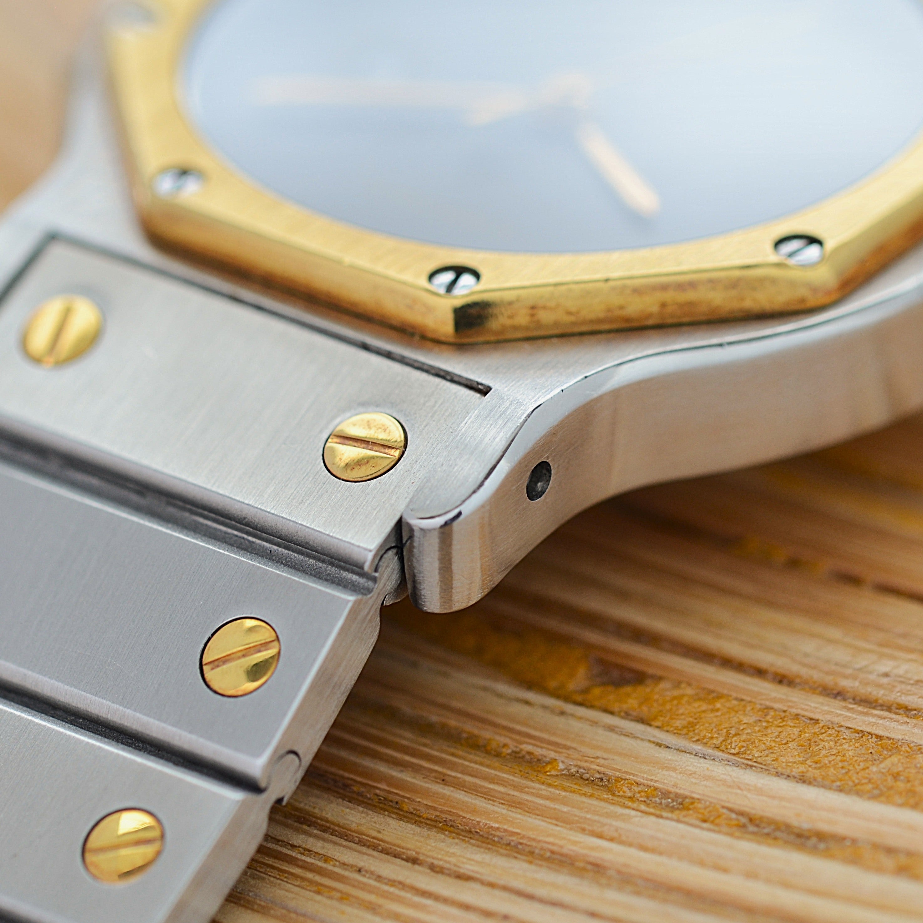 【Cartier】カルティエ サントスオクタゴンLM 18KYG×SS 「Grey Ghost」 付属品完備