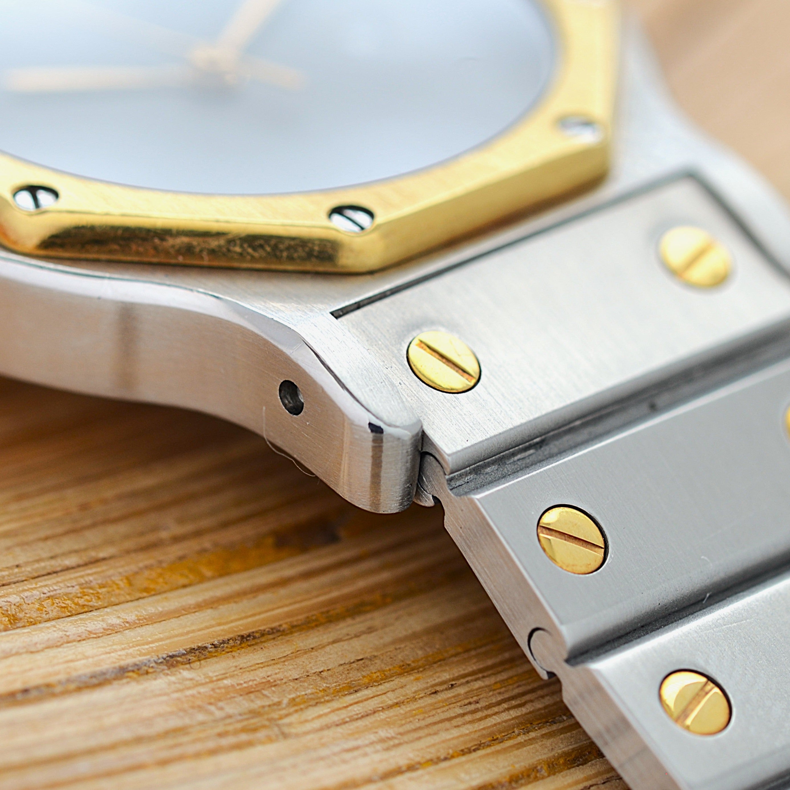 【Cartier】カルティエ サントスオクタゴンLM 18KYG×SS 「Grey Ghost」 付属品完備