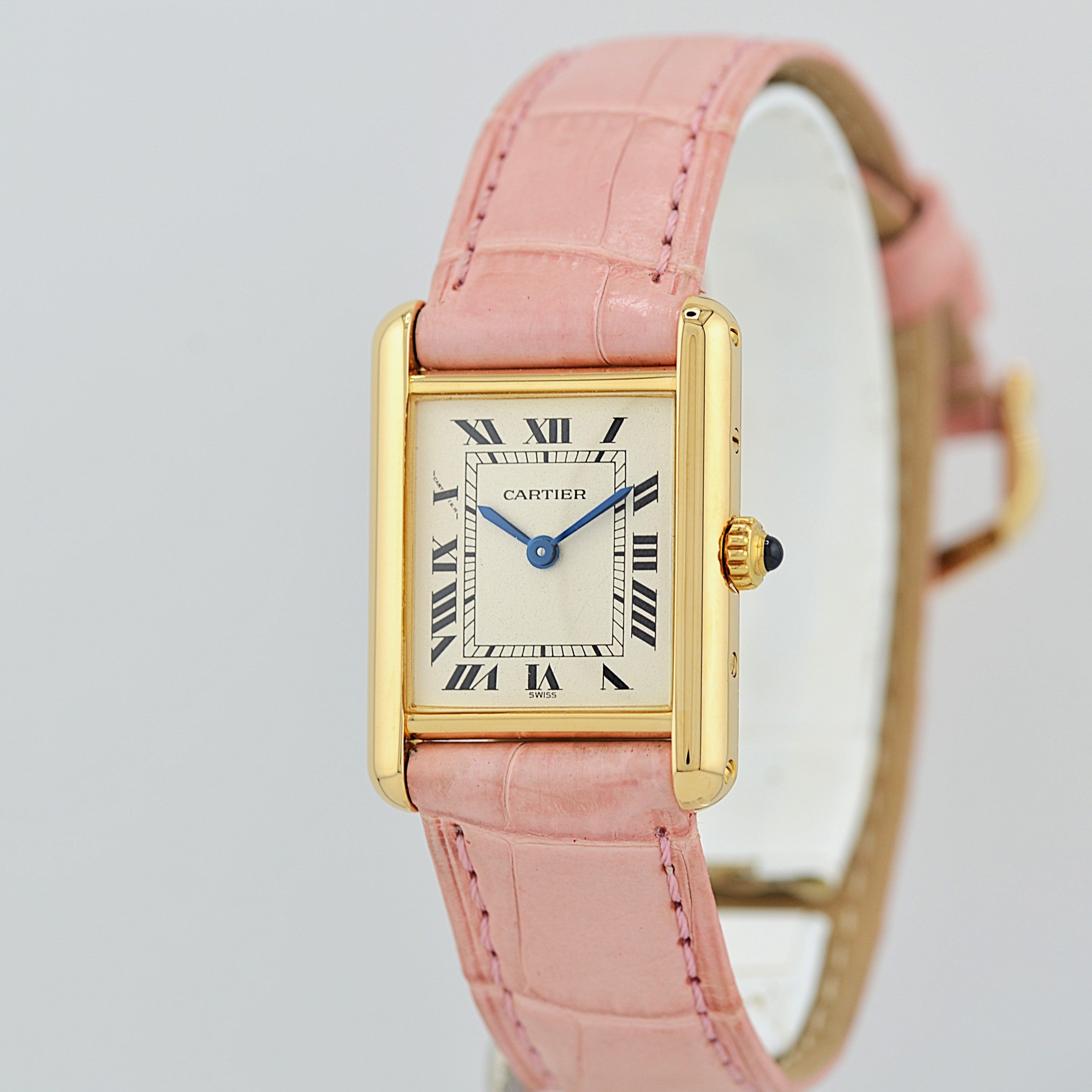 【Cartier】カルティエ タンクルイカルティエ SM 18KYG 付属品完備 カルティエコンプリートサービス済み
