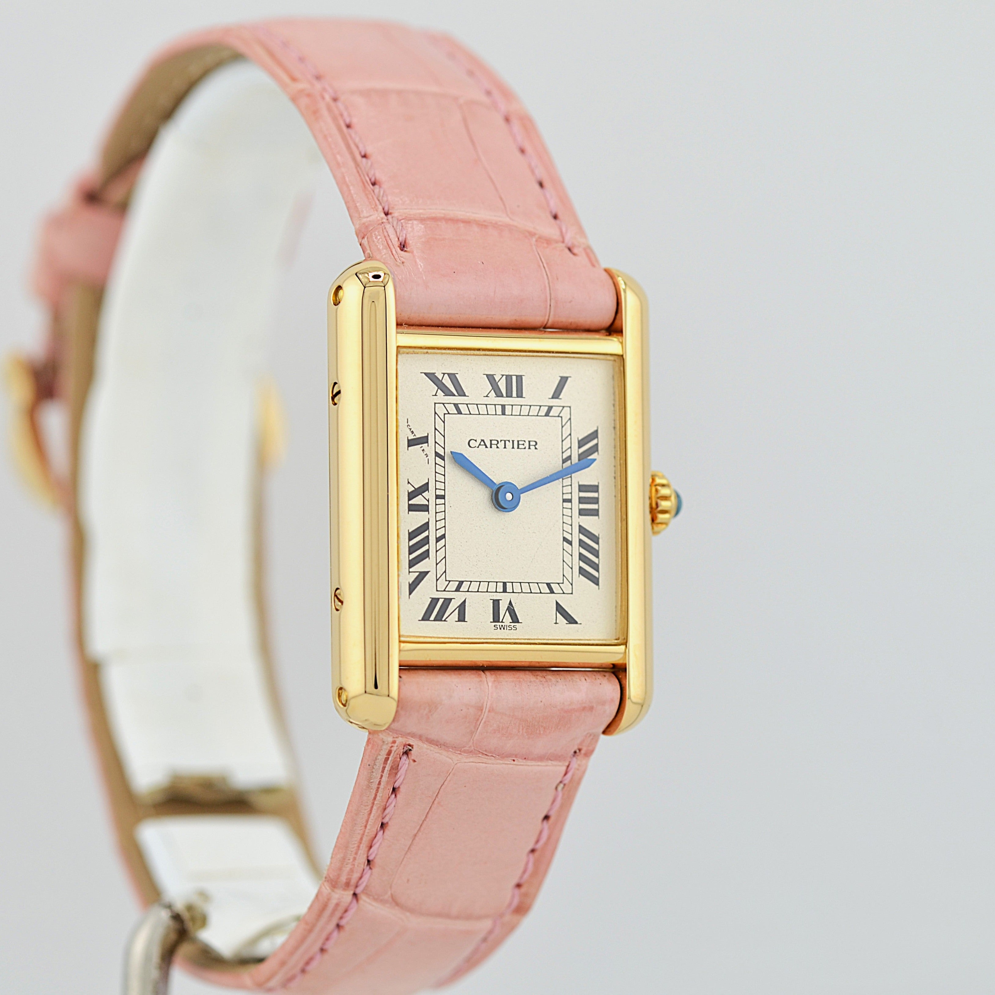 【Cartier】カルティエ タンクルイカルティエ SM 18KYG 付属品完備 カルティエコンプリートサービス済み