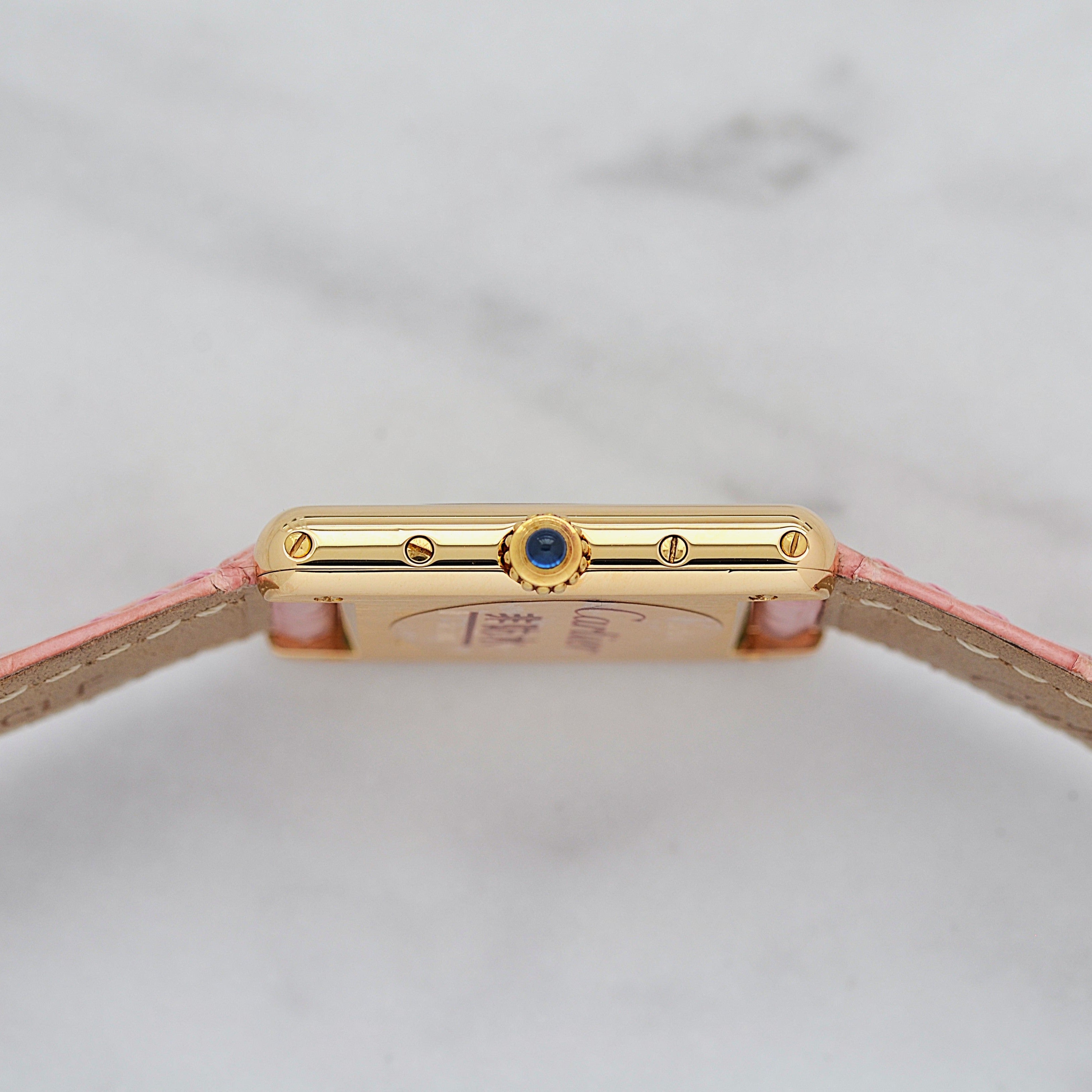 【Cartier】カルティエ タンクルイカルティエ SM 18KYG 付属品完備 カルティエコンプリートサービス済み