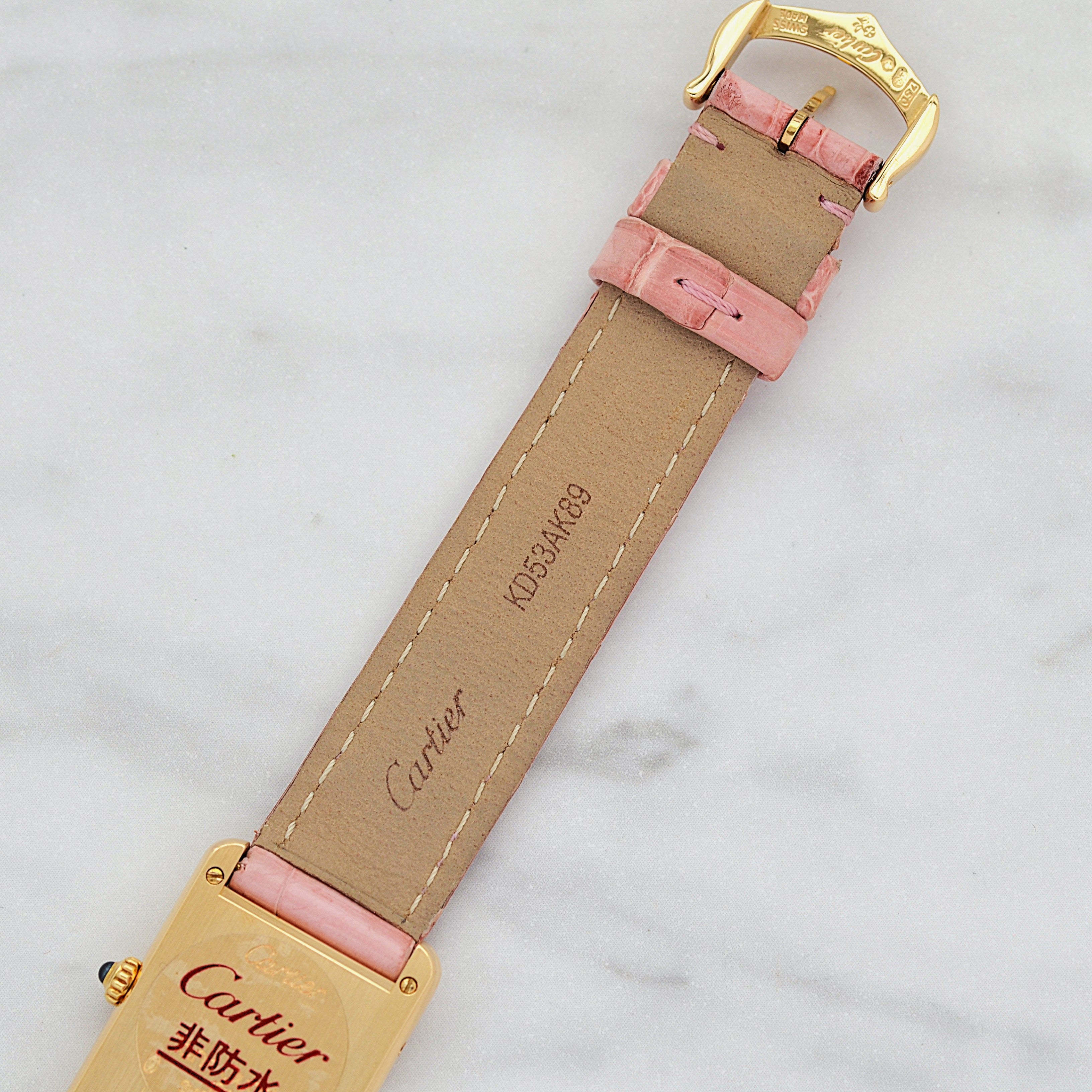 【Cartier】カルティエ タンクルイカルティエ SM 18KYG 付属品完備 カルティエコンプリートサービス済み
