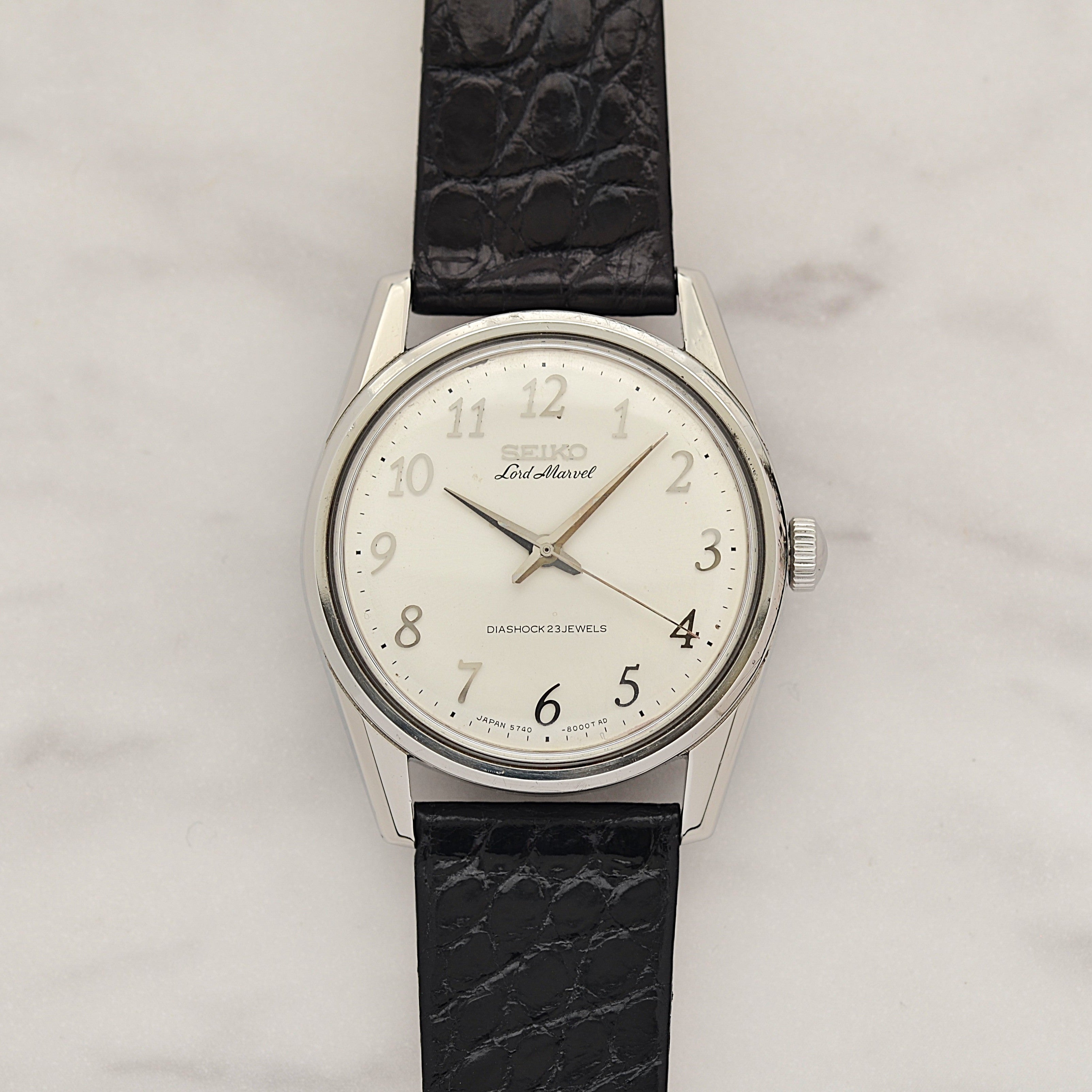【SEIKO】セイコー ロードマーベル SS アラビア 5740-8000 純正尾錠付き 1967年2月製造