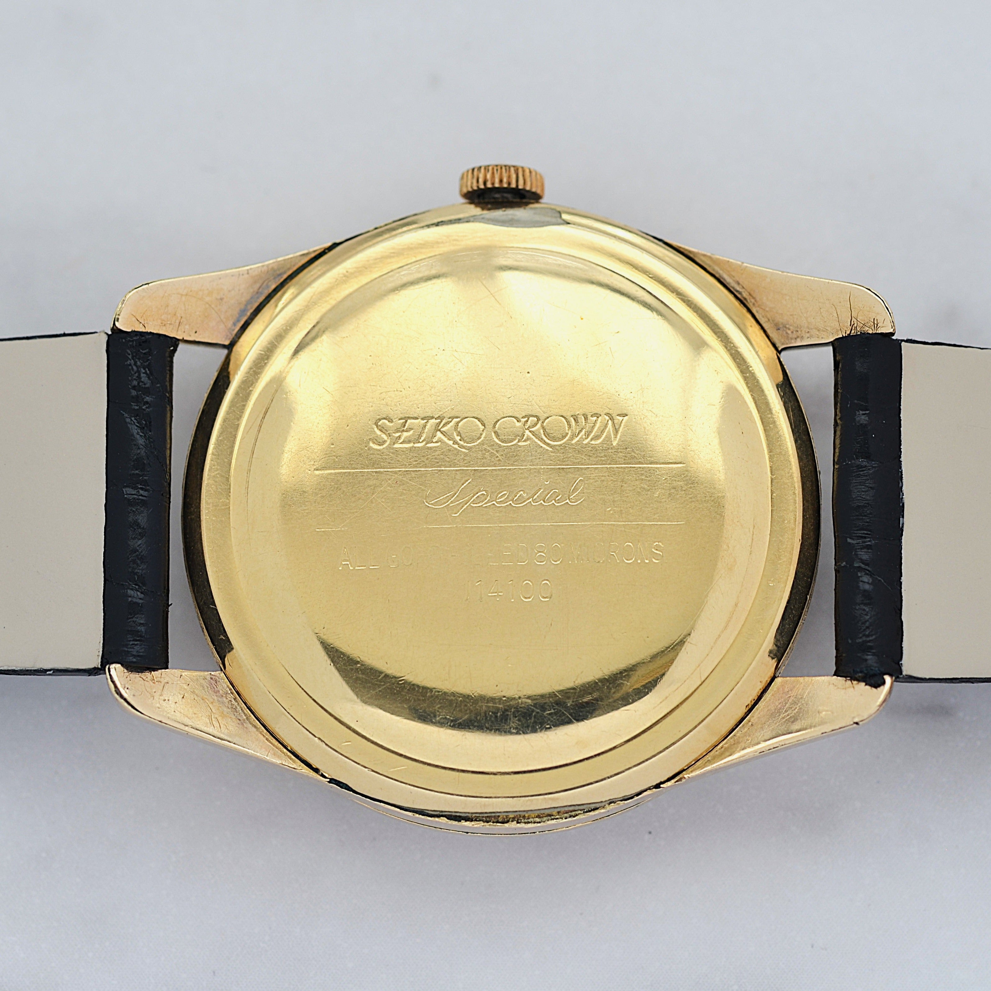 【SEIKO】Seiko Crown Special 14K YGF Fat Index with Original Buckle, Manufactured September 1962