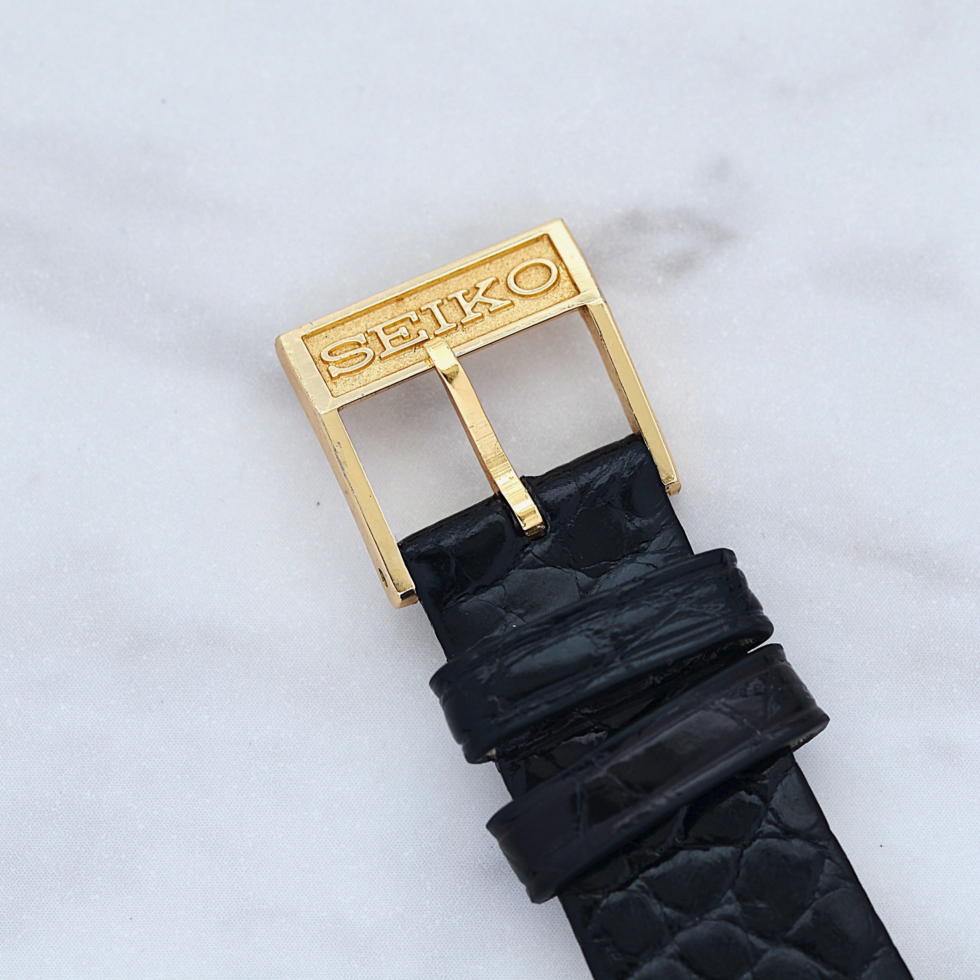 【SEIKO】Seiko Crown GP All-Numeral Raised Arabic, with Original Buckle, Manufactured May 1963