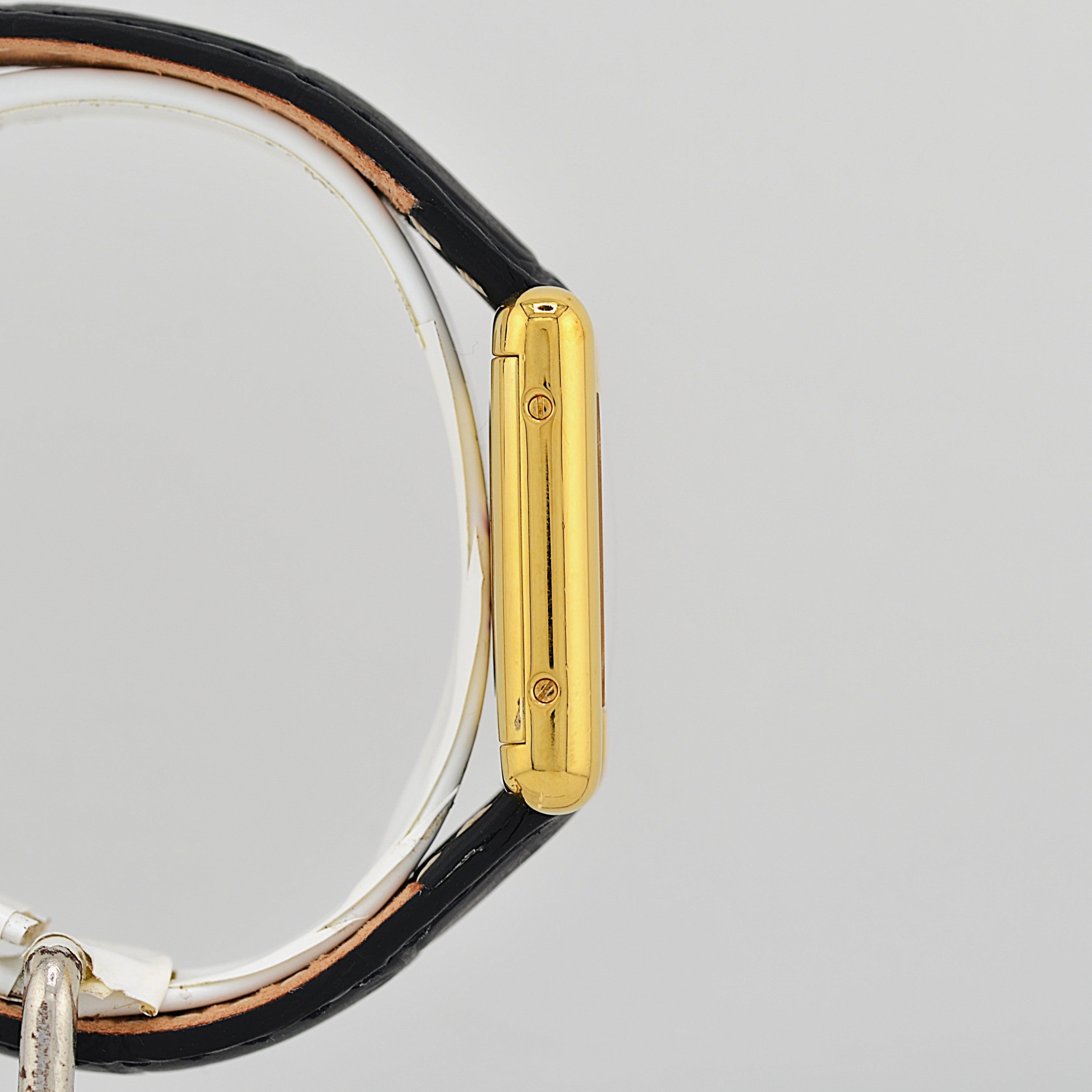 【Cartier】カルティエ マストタンクSM ブラックローマ 手巻き 永久保証書付き カルティエコンプリートサービス済み