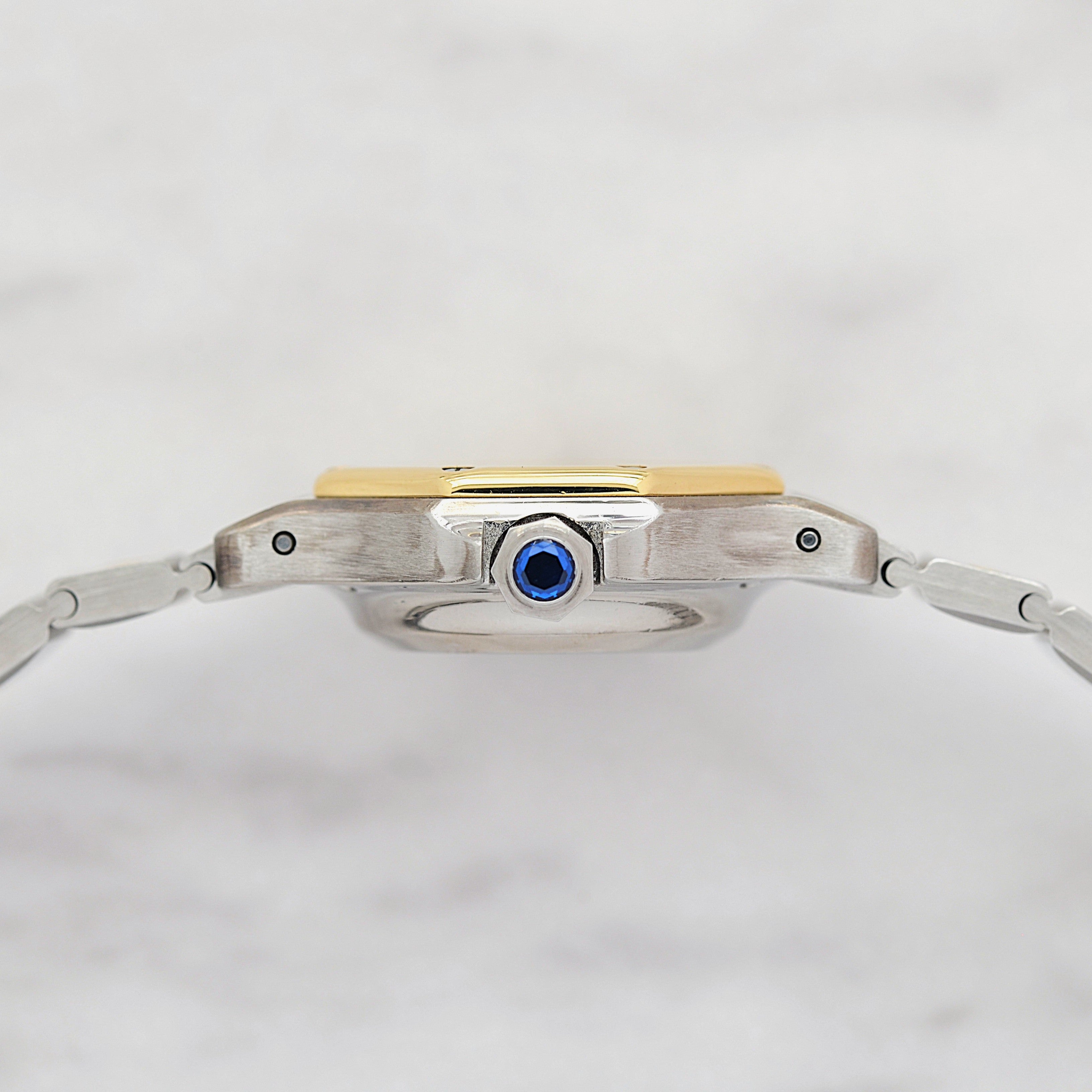 【Cartier】カルティエ サントスオクタゴンSM 18KYG×SS 永久保証書付き カルティエコンプリートサービス済み