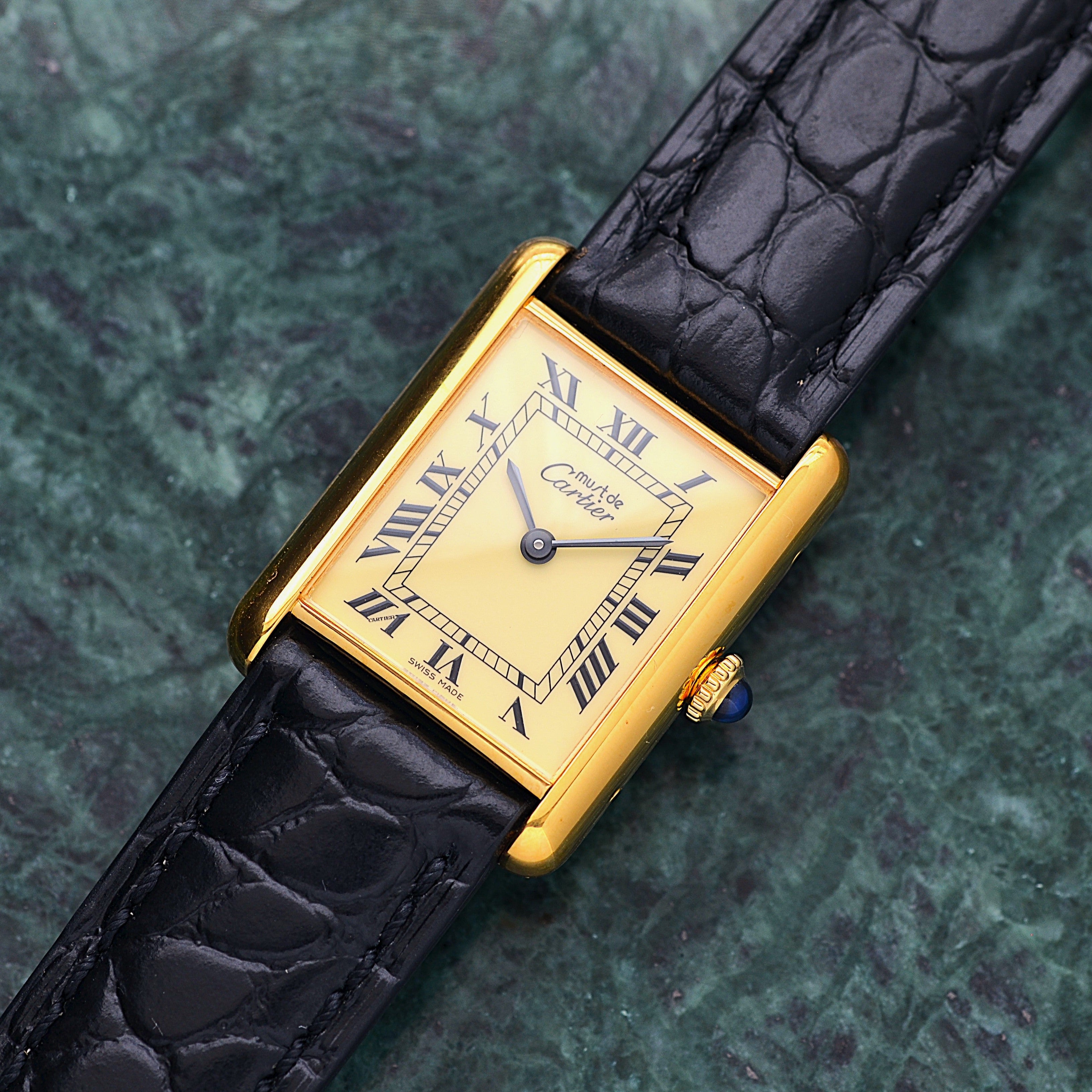 【Cartier】Cartier Must Tank LM Ivory Roman Manual Winding with Lifetime Warranty