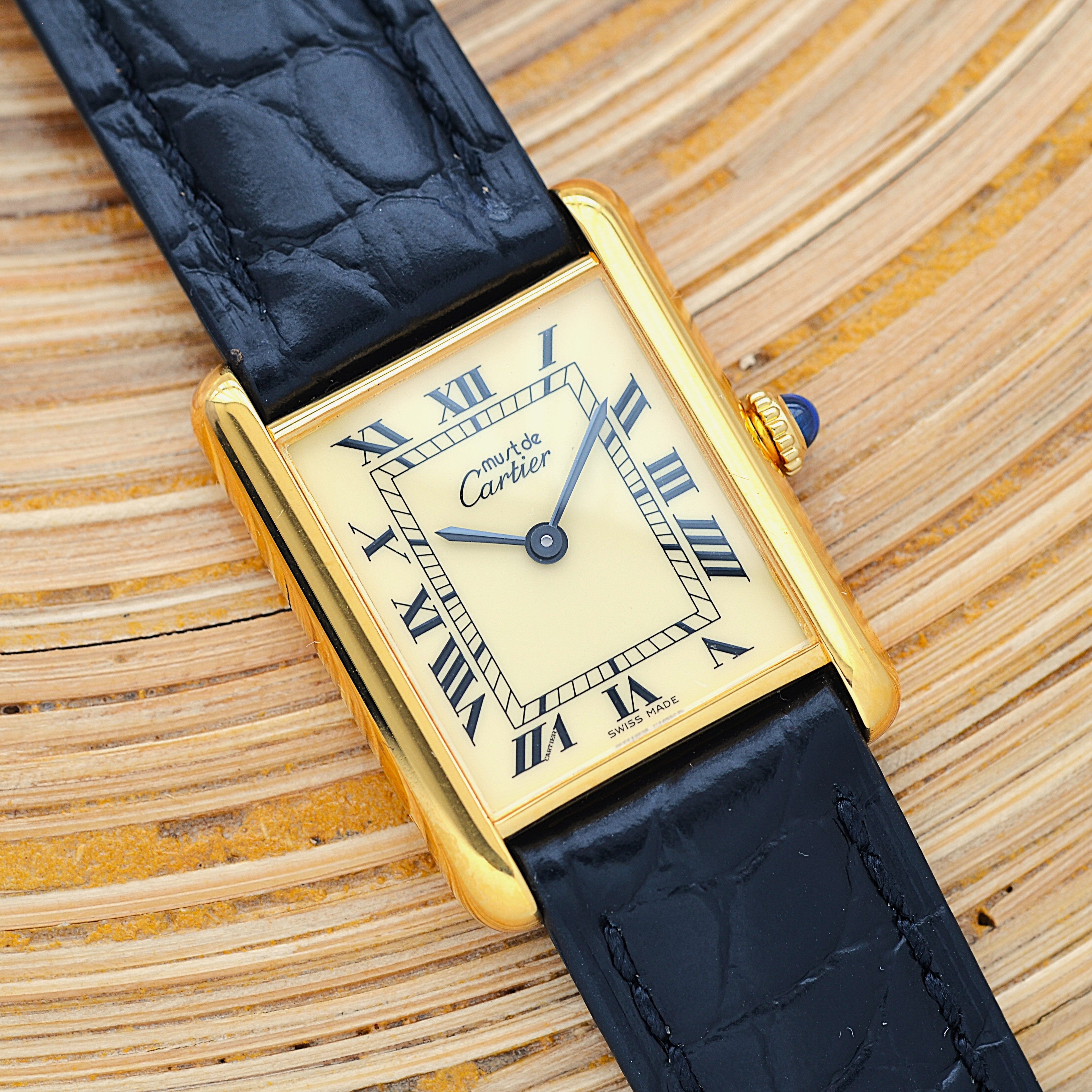 【Cartier】Cartier Must Tank LM Ivory Roman Manual Winding with Lifetime Warranty