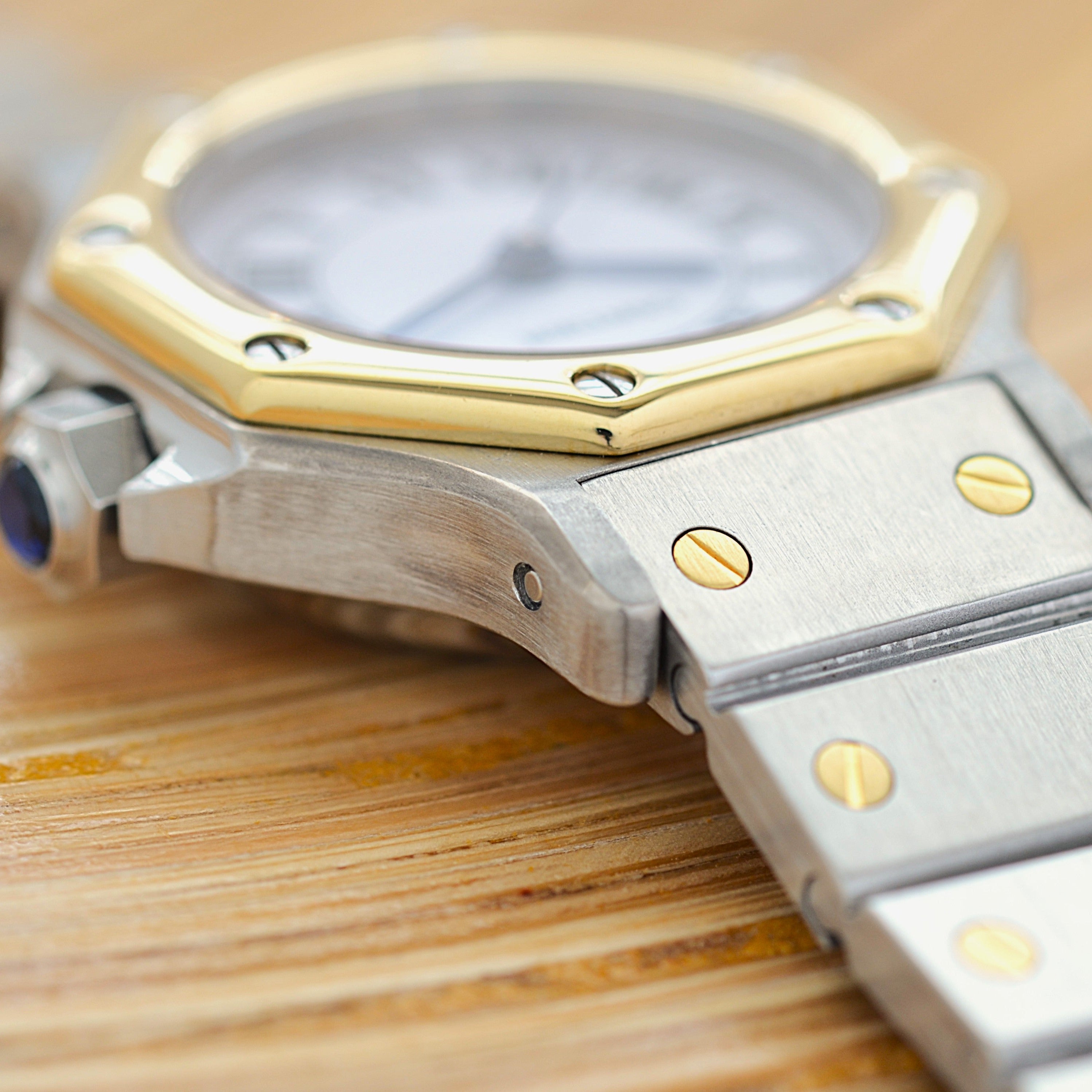 【Cartier】カルティエ サントスオクタゴンSM 18KYG×SS 永久保証書付き カルティエコンプリートサービス済み
