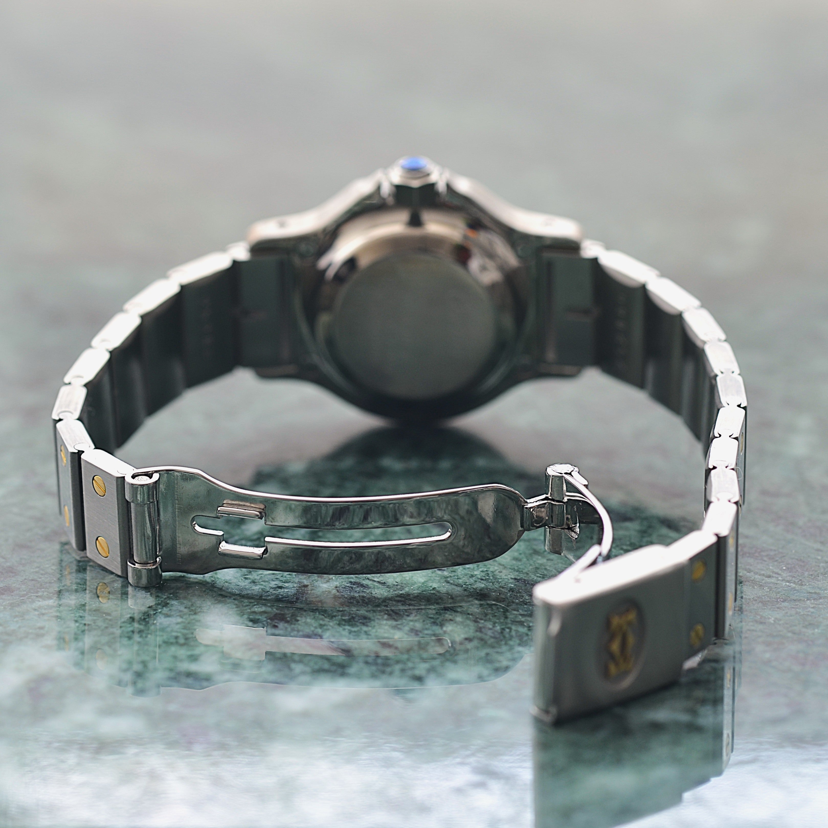 【Cartier】カルティエ サントスオクタゴンSM 18KYG×SS 永久保証書付き カルティエコンプリートサービス済み