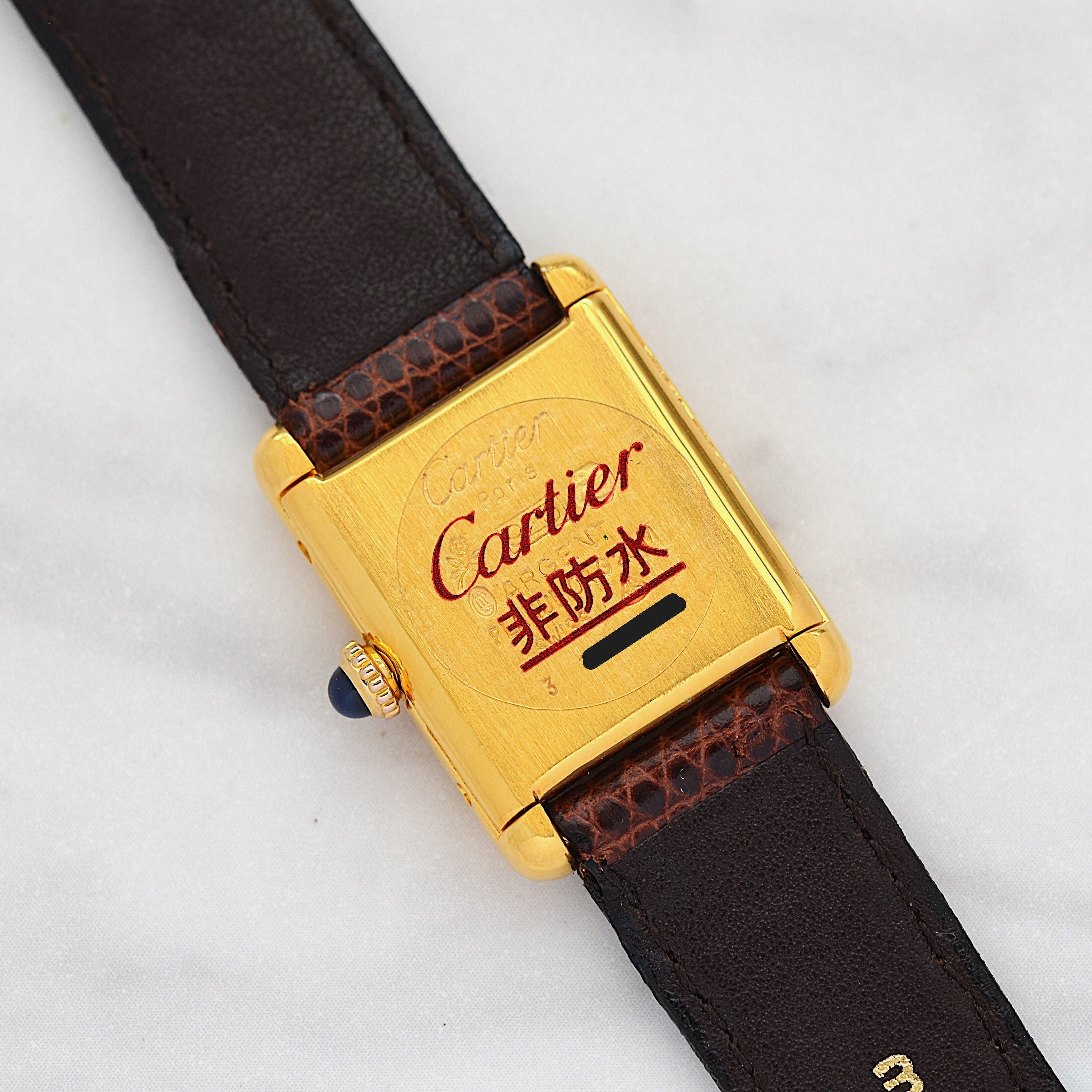 [Cartier] Cartier Must Tank SM, Ivory Roman, Manual Winding, with Permanent Guarantee, Cartier Complete Service Performed