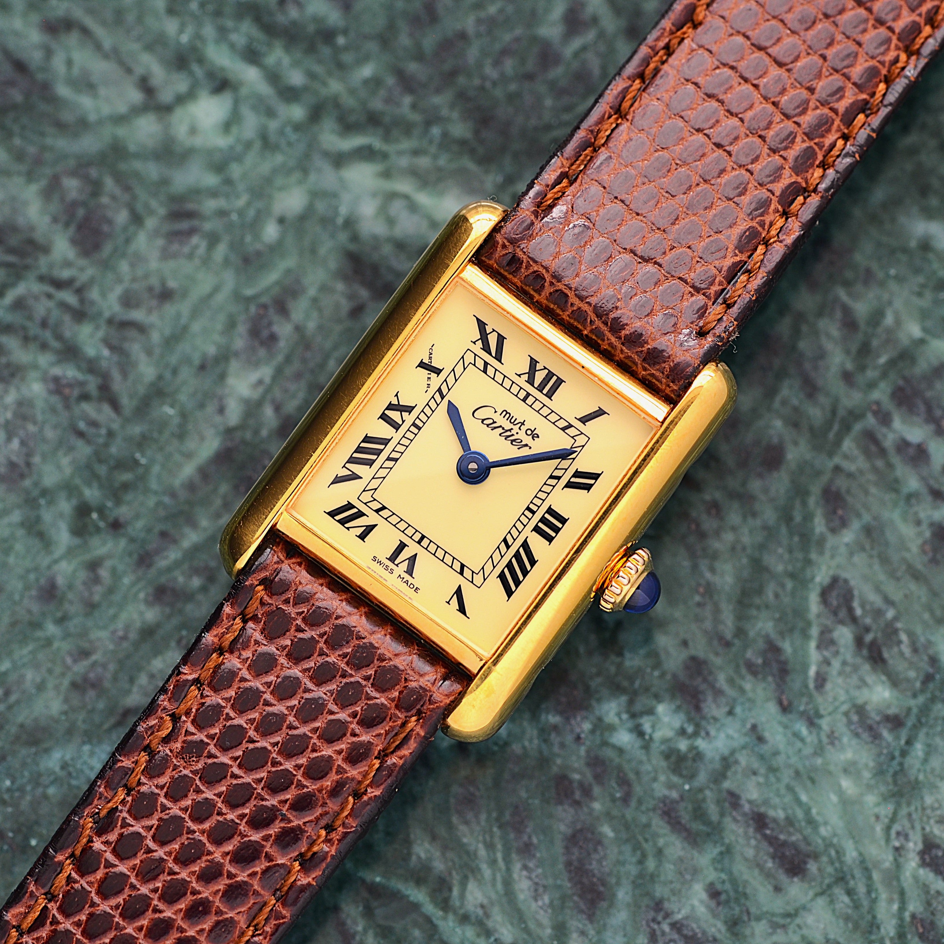 [Cartier] Cartier Must Tank SM, Ivory Roman, Manual Winding, with Permanent Guarantee, Cartier Complete Service Performed