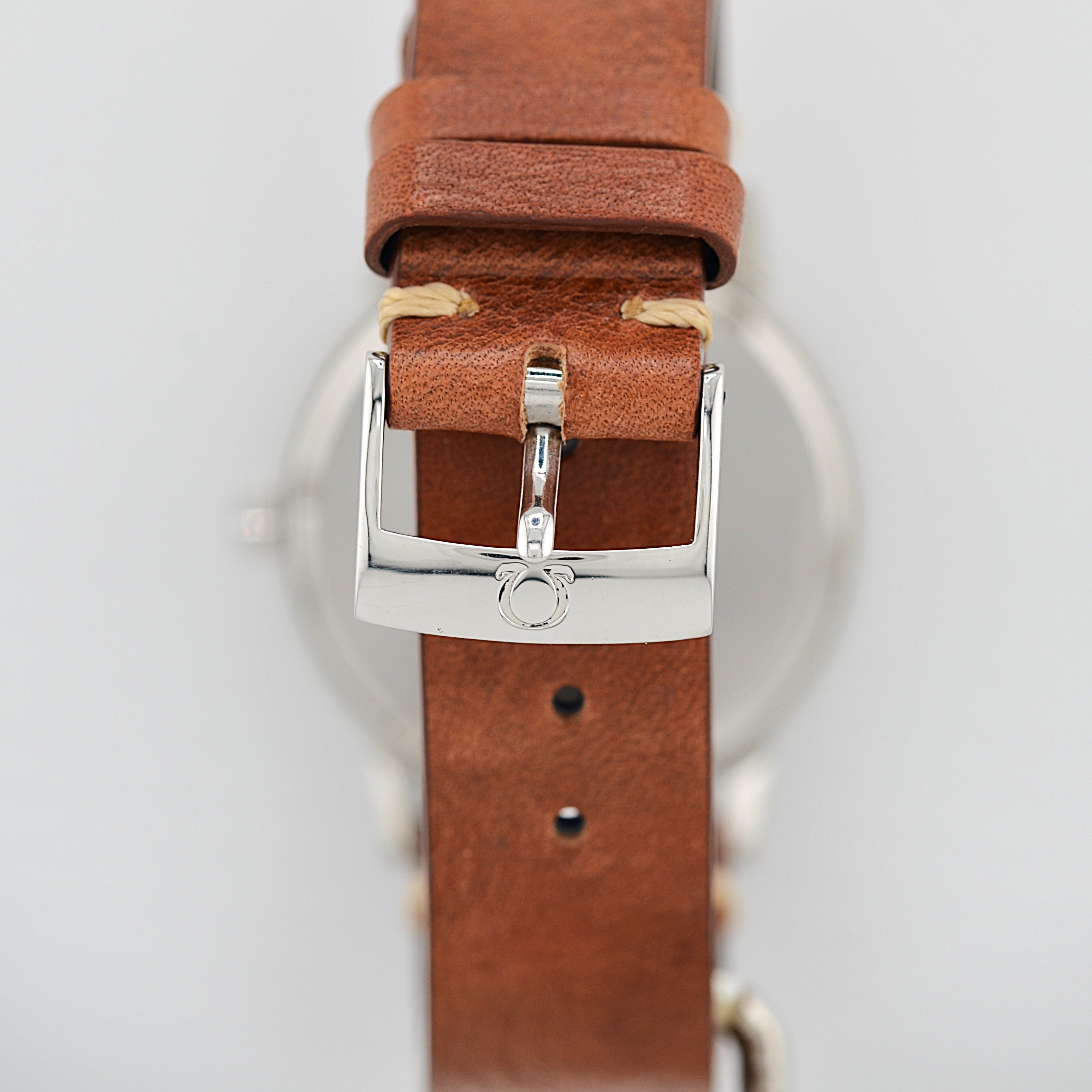 【OMEGA】オメガ ジュネーヴ SS ラウンド Cal.601 Silver 純正尾錠付き