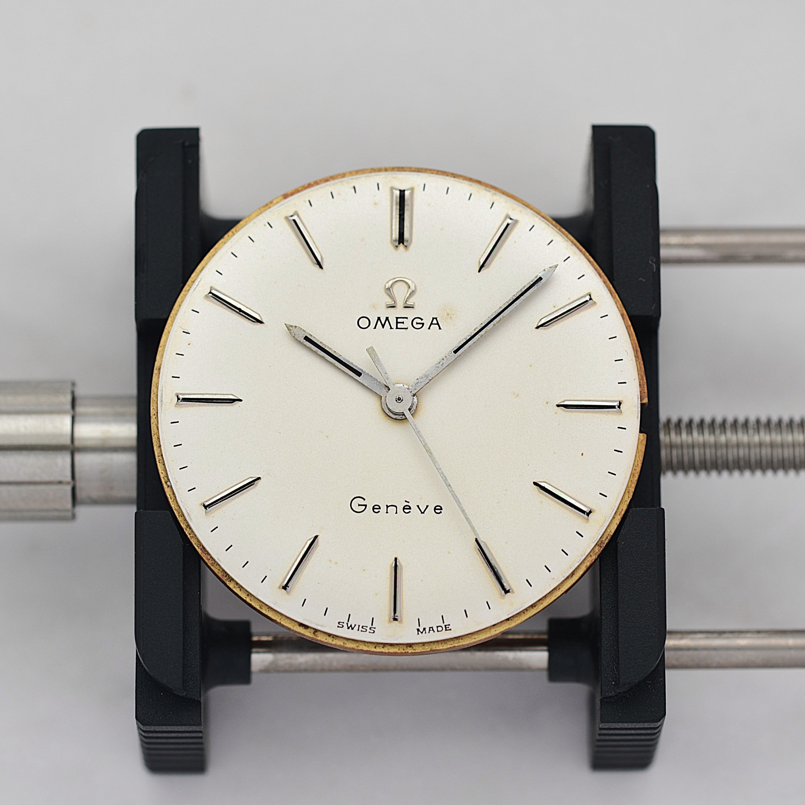 【OMEGA】オメガ ジュネーヴ SS ラウンド Cal.601 Silver 純正尾錠付き