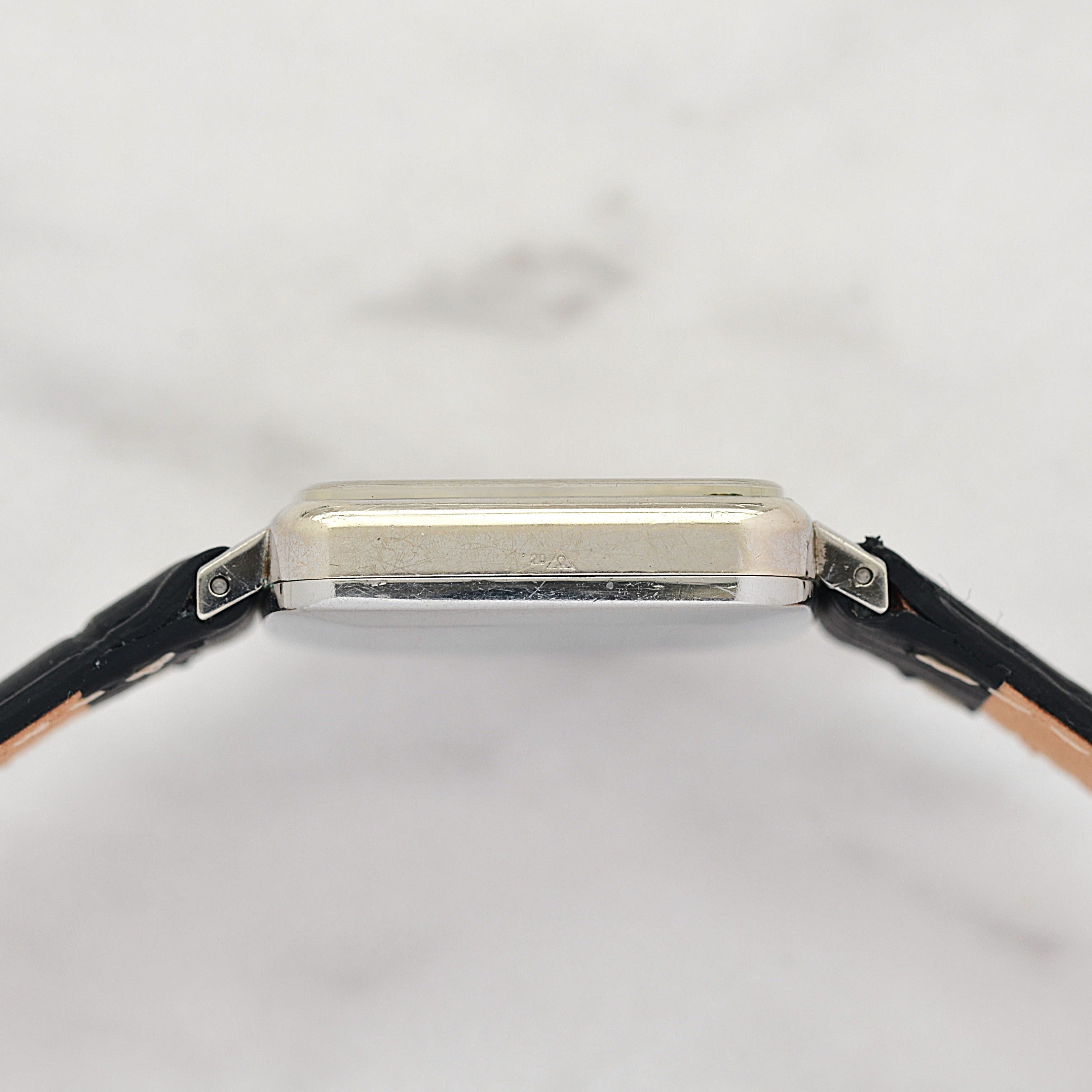 【OMEGA】オメガ ジュネーヴ WGP スクエア Silver ボーイズサイズ 純正尾錠付き