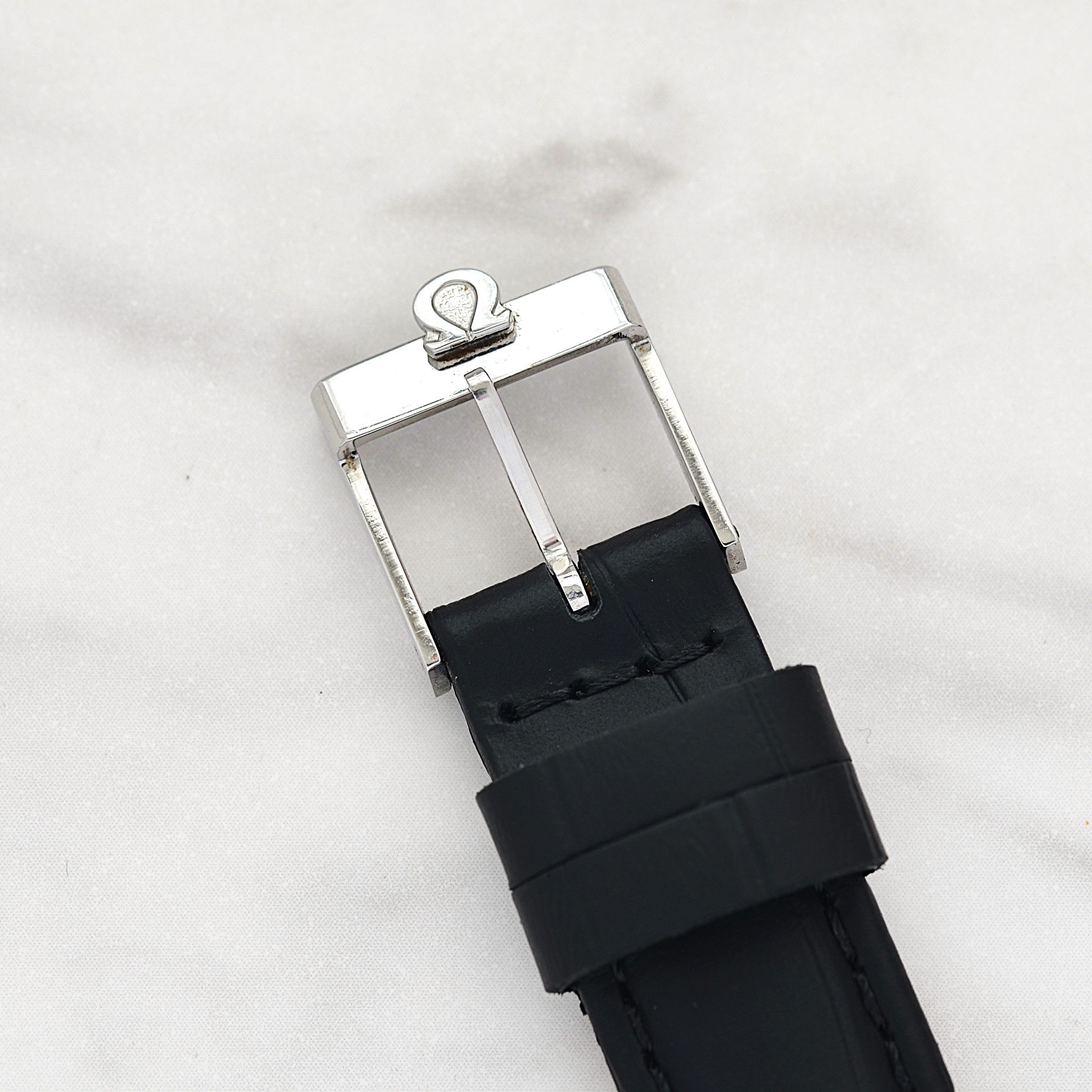 【OMEGA】オメガ ジュネーヴ WGP スクエア Silver ボーイズサイズ 純正尾錠付き