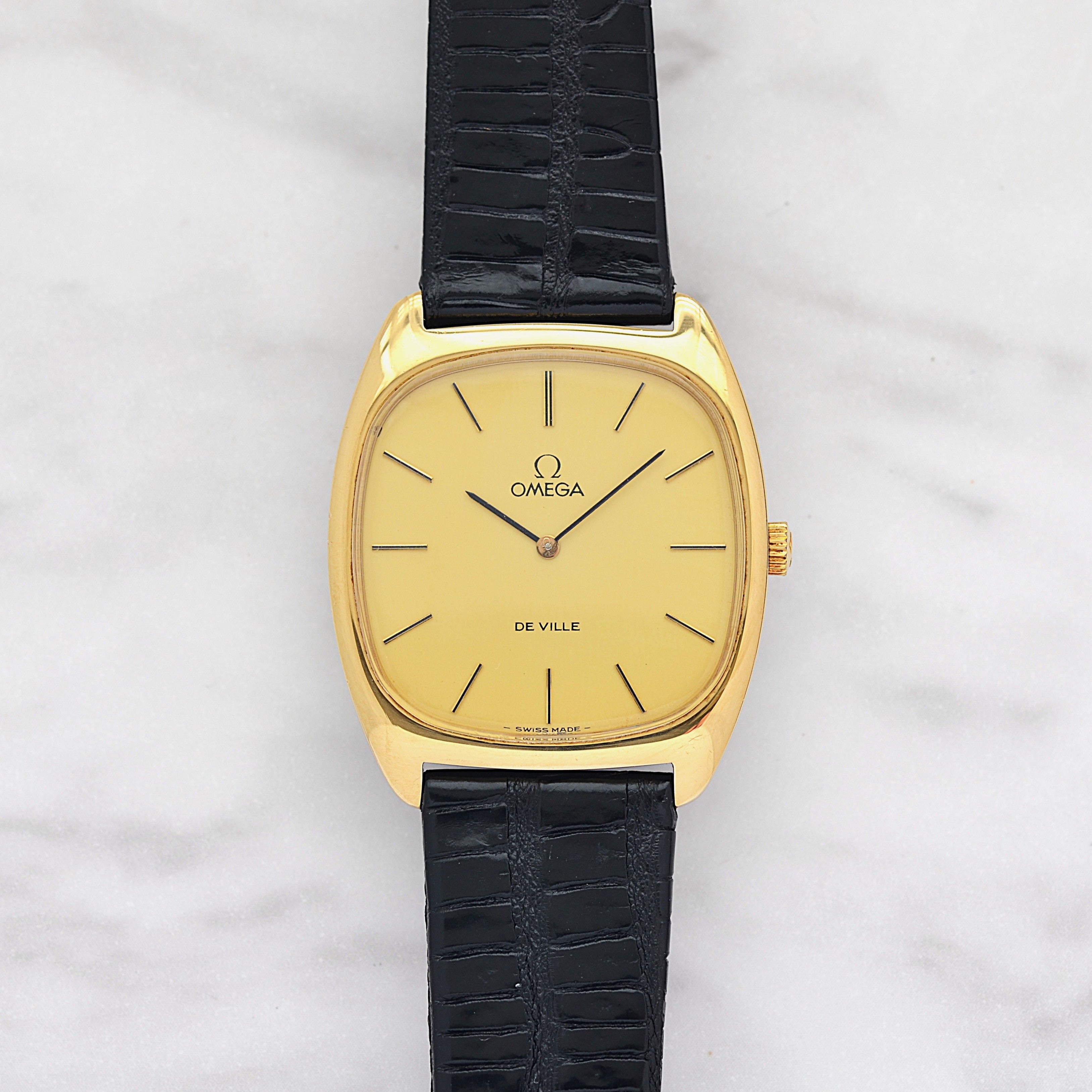 【OMEGA】オメガ デヴィル GP クッションケース Gold 純正尾錠付き