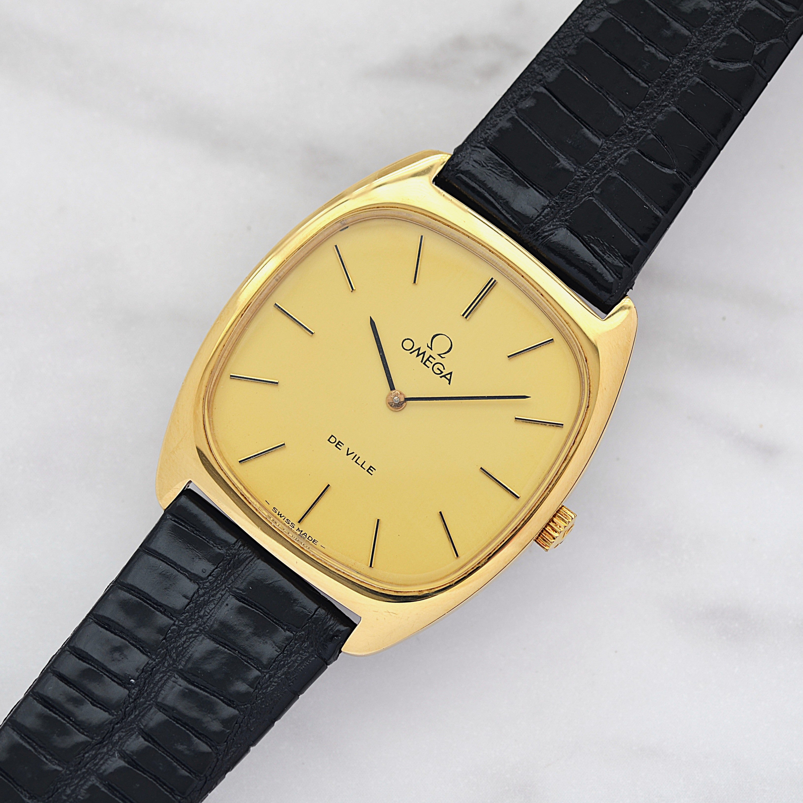 【OMEGA】オメガ デヴィル GP クッションケース Gold 純正尾錠付き