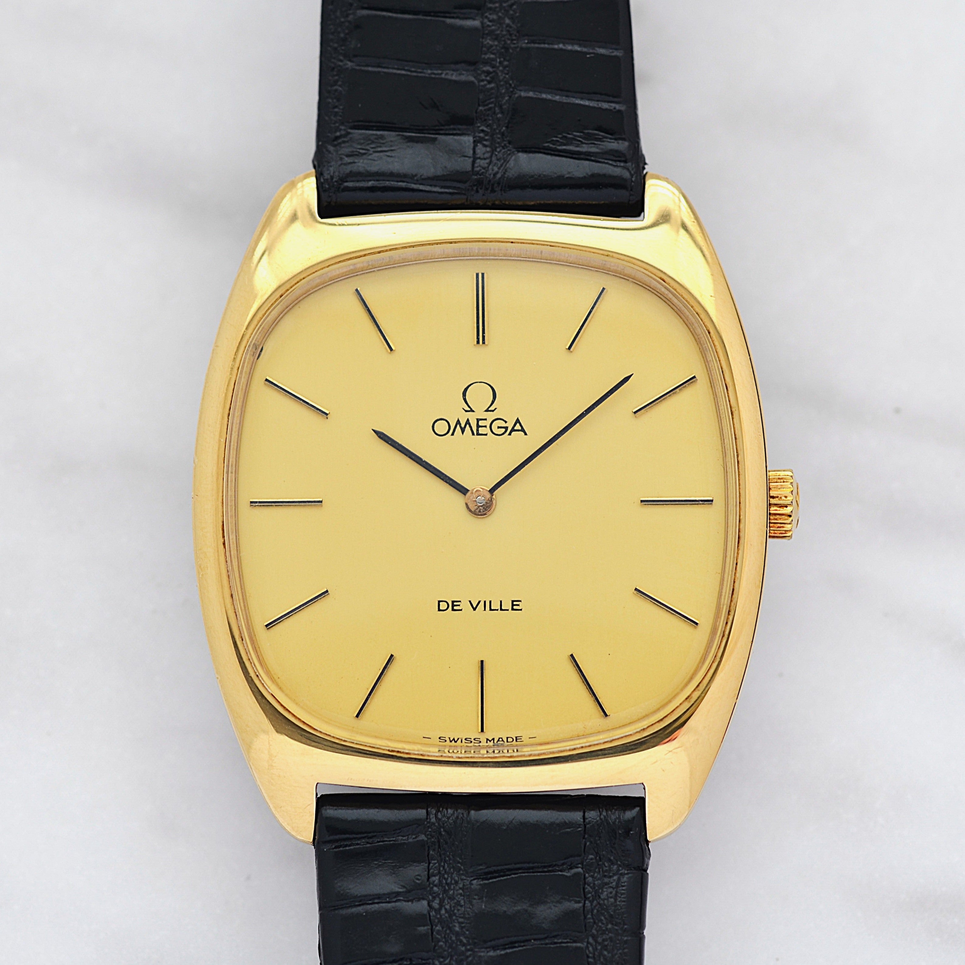 【OMEGA】オメガ デヴィル GP クッションケース Gold 純正尾錠付き