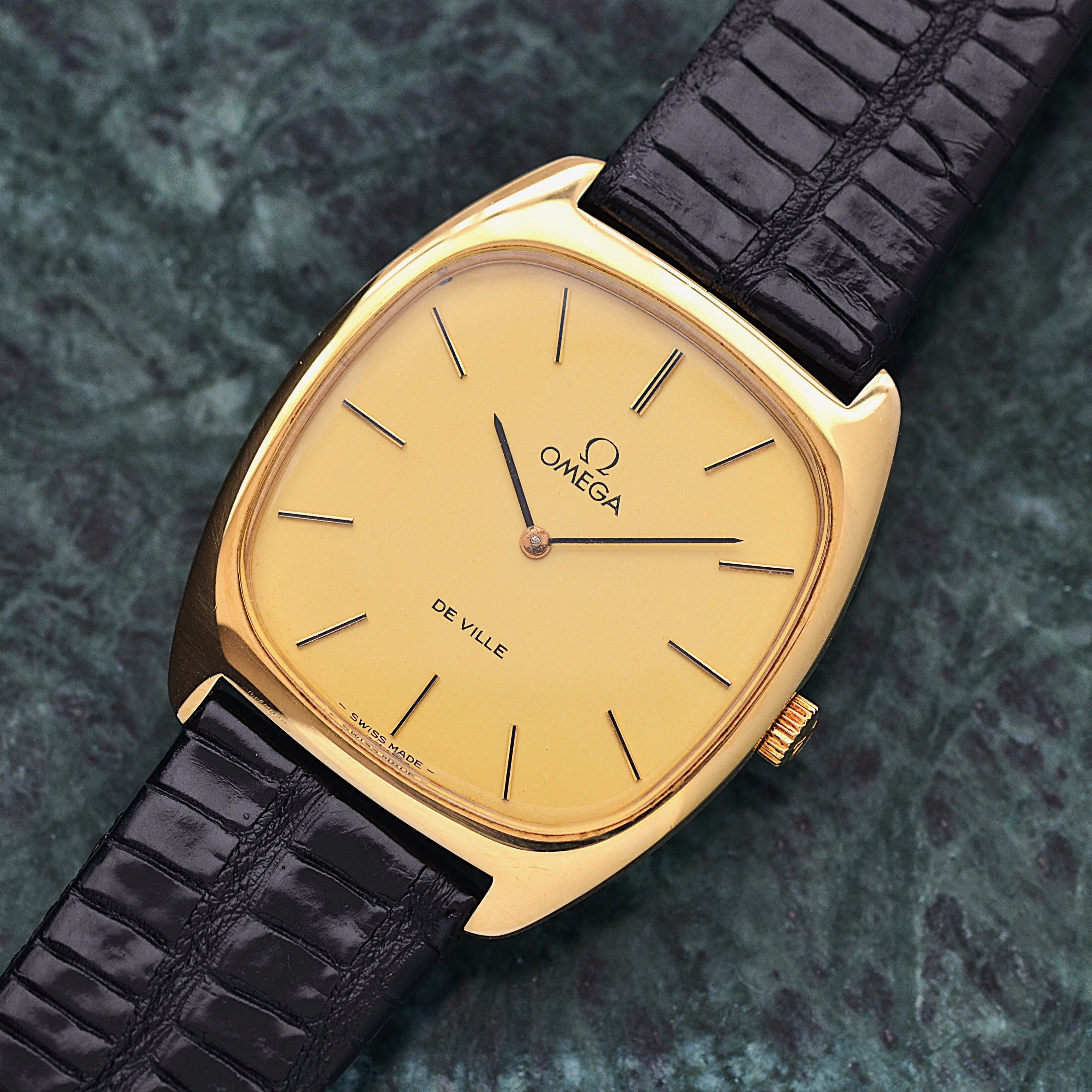 【OMEGA】オメガ デヴィル GP クッションケース Gold 純正尾錠付き