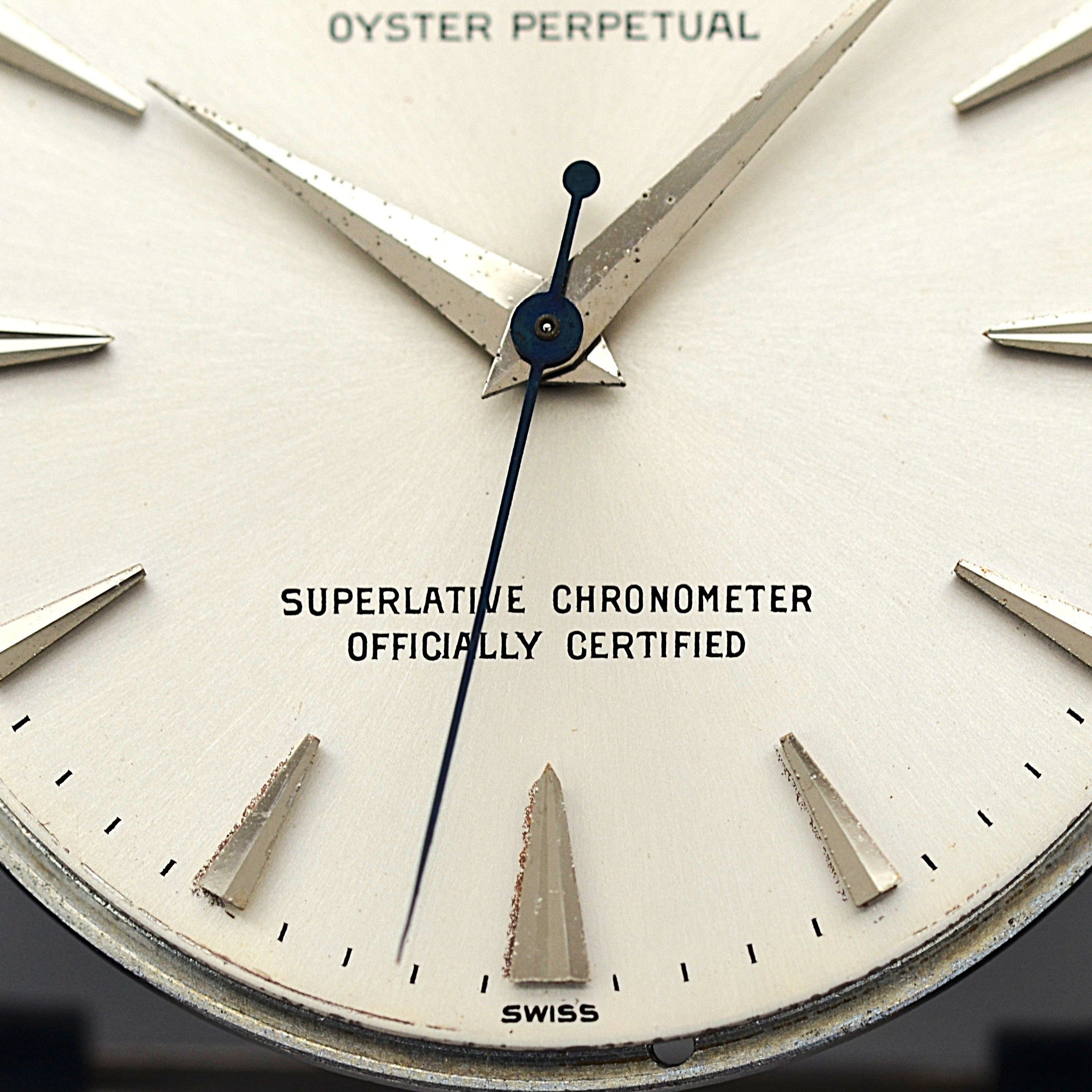 【ROLEX 】ロレックス オイスターパーペチュアルRef.1002 Silver クサビインデックス 1960年製