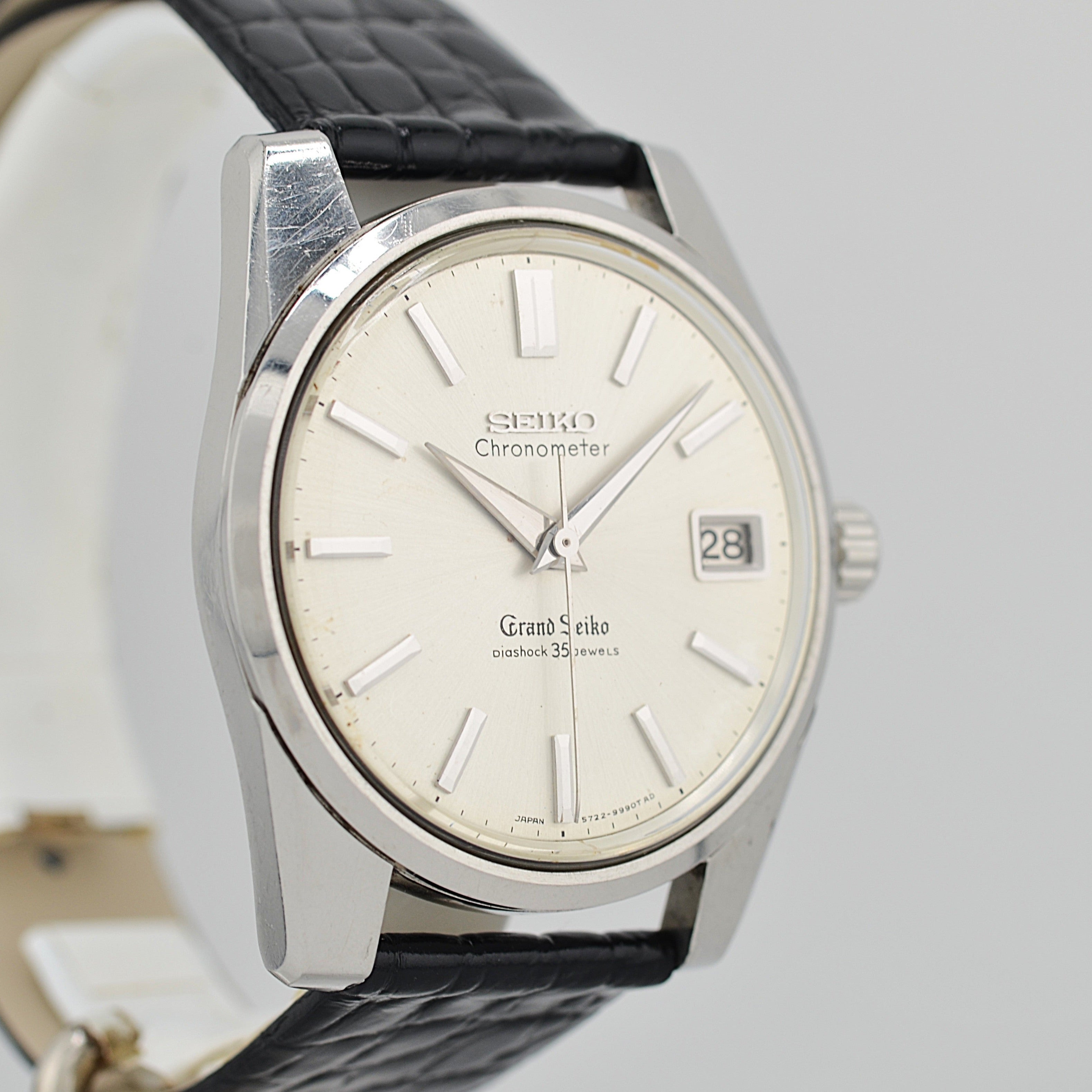 【SEIKO】セイコー グランドセイコー2nd 5722-9990 前期型ADダイヤル 純正尾錠付き 1965年8月製造