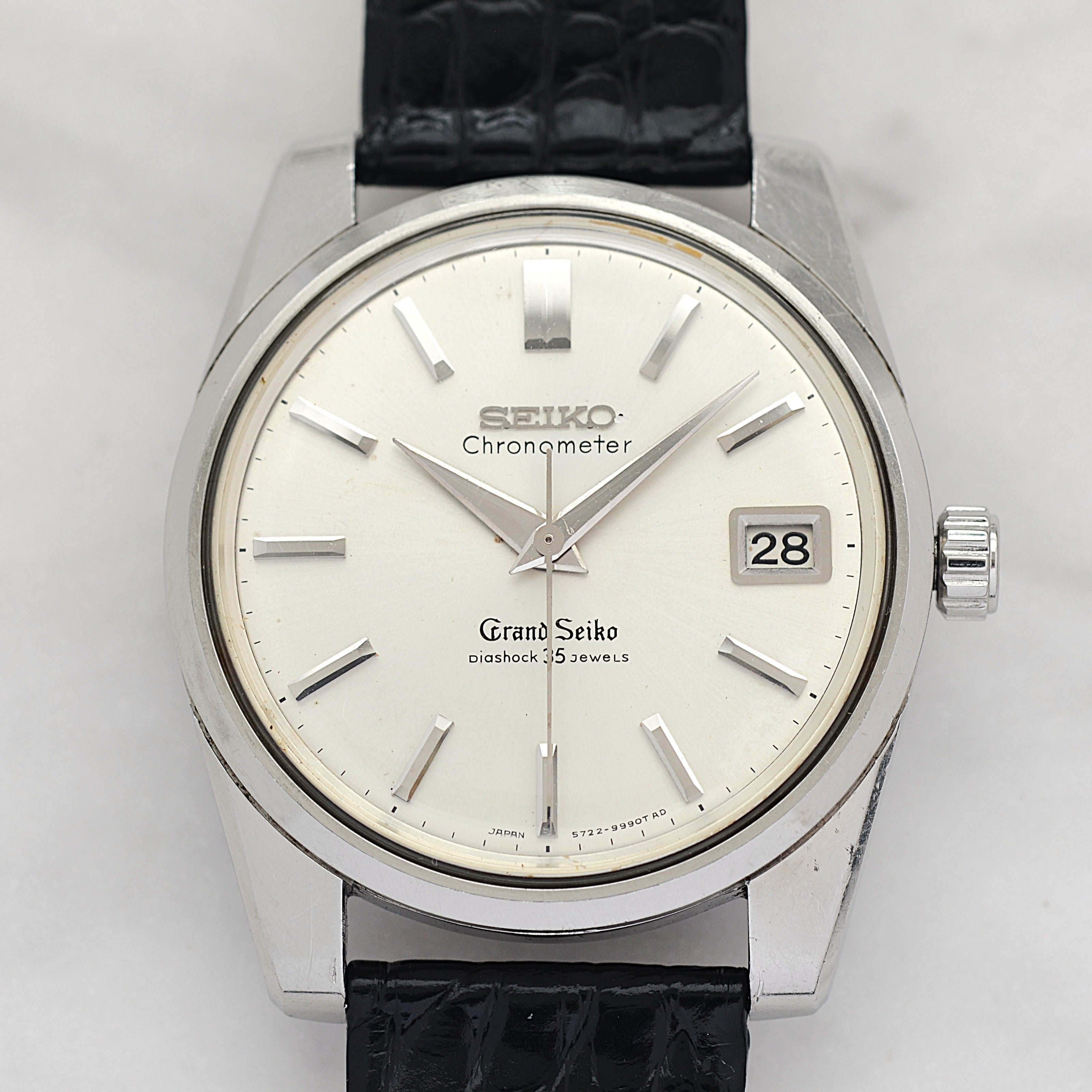 【SEIKO】セイコー グランドセイコー2nd 5722-9990 前期型ADダイヤル 純正尾錠付き 1965年8月製造