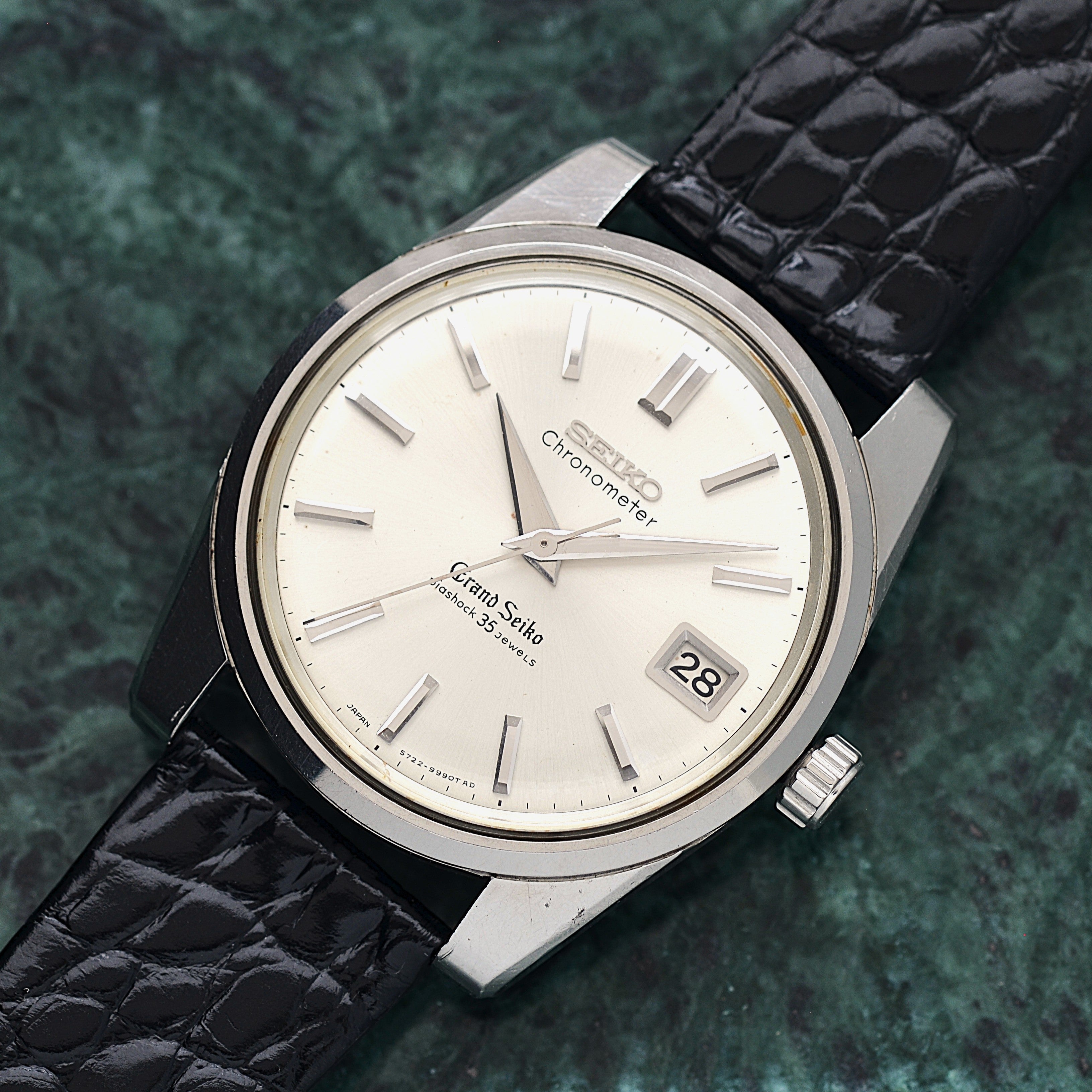 【SEIKO】セイコー グランドセイコー2nd 5722-9990 前期型ADダイヤル 純正尾錠付き 1965年8月製造