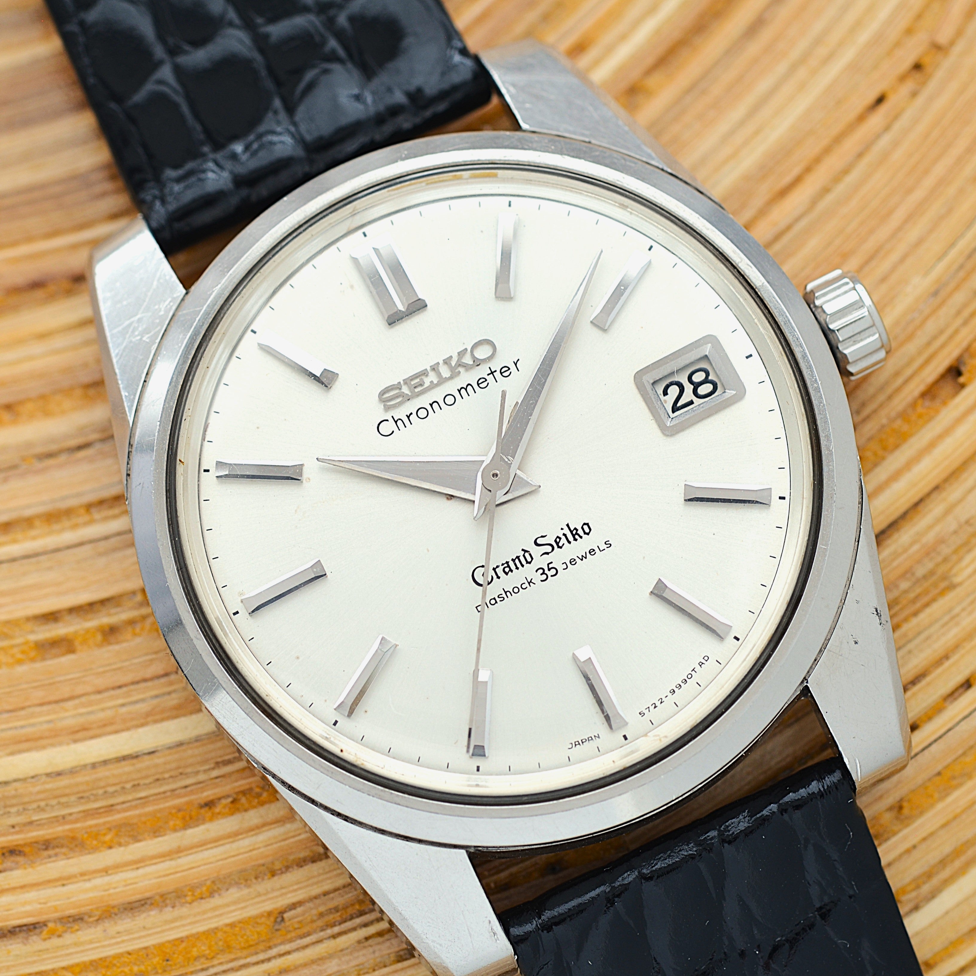 【SEIKO】セイコー グランドセイコー2nd 5722-9990 前期型ADダイヤル 純正尾錠付き 1965年8月製造