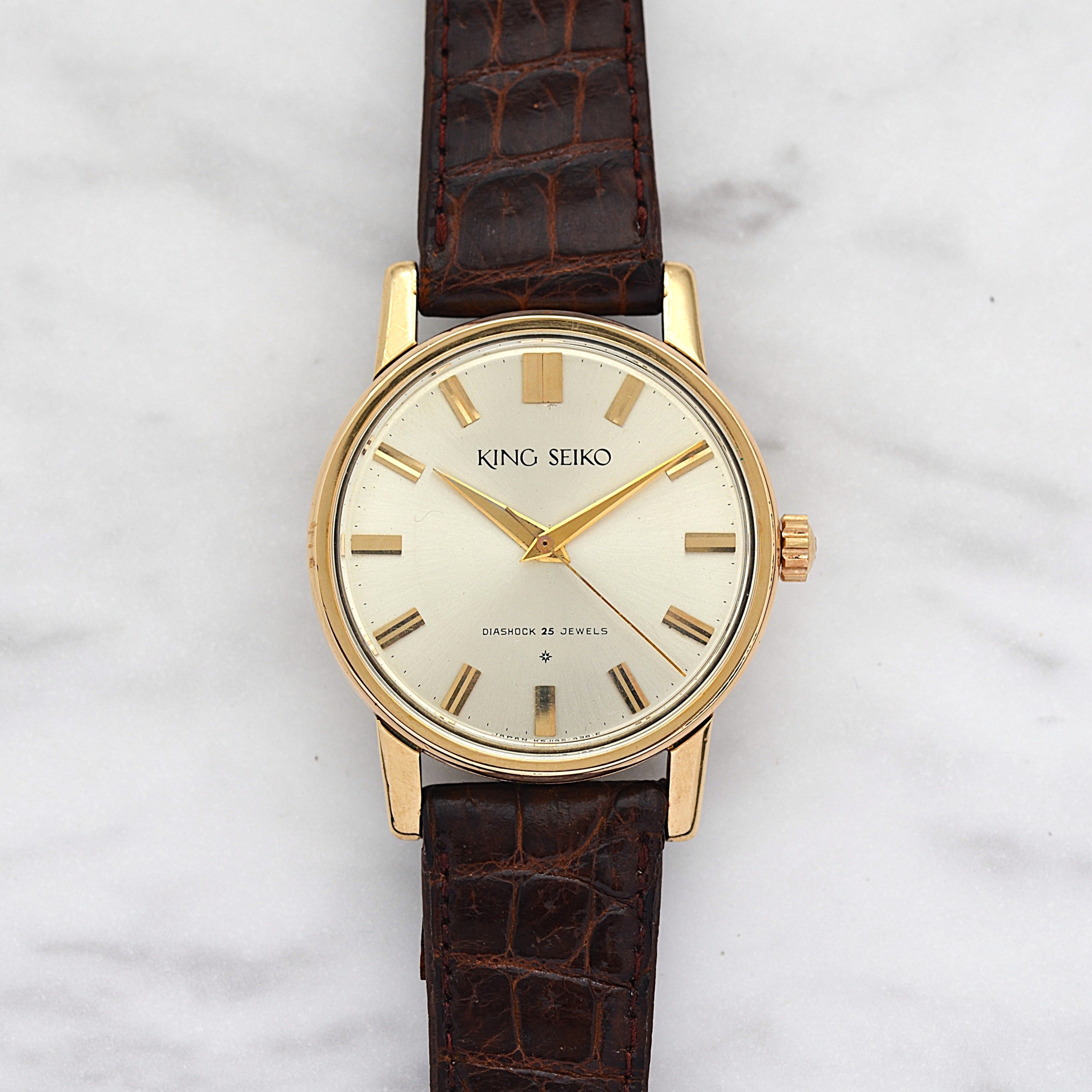 【SEIKO】セイコー キングセイコー1st 最初期モデル Small“25” 純正尾錠付き 1961年8月製造