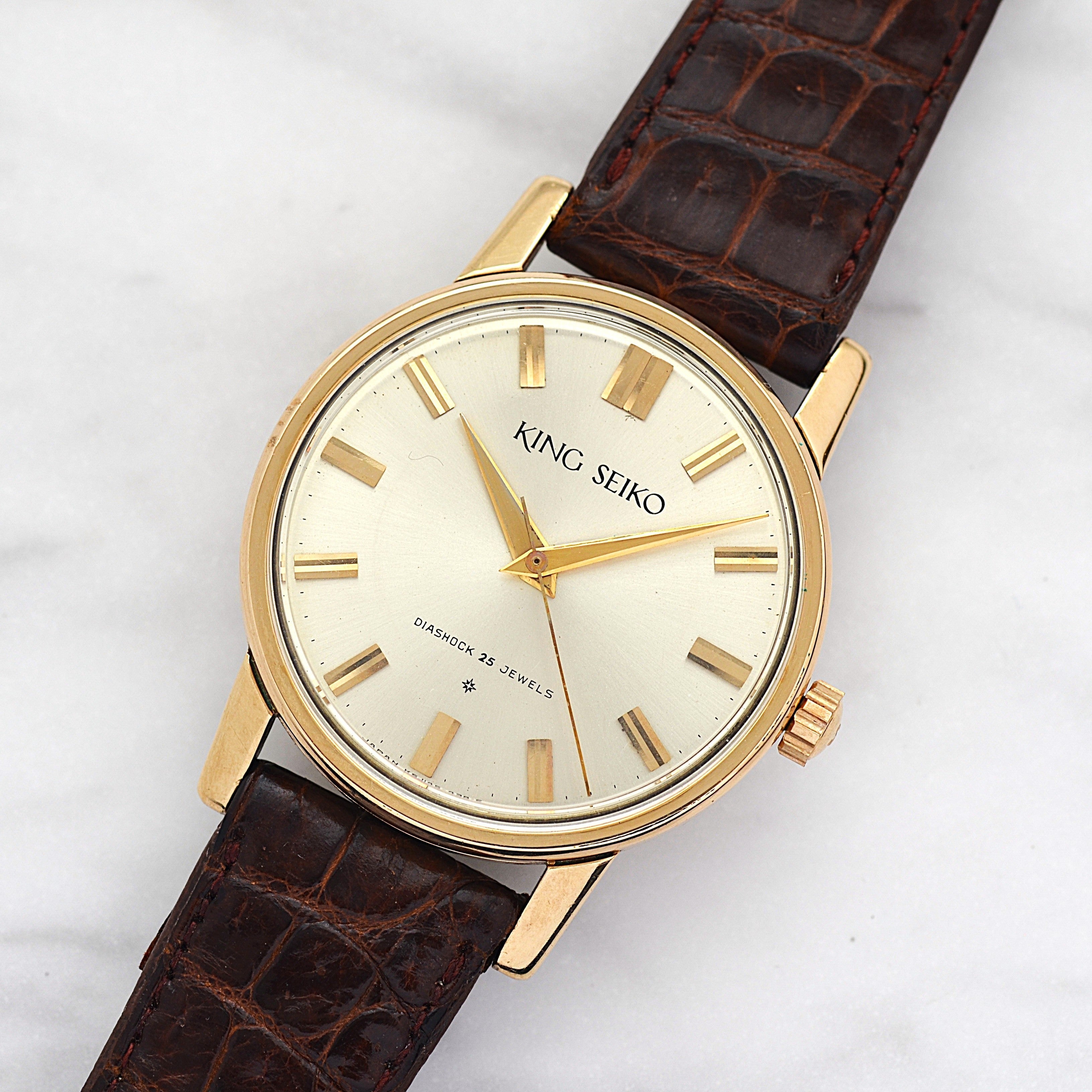 【SEIKO】セイコー キングセイコー1st 最初期モデル Small“25” 純正尾錠付き 1961年8月製造