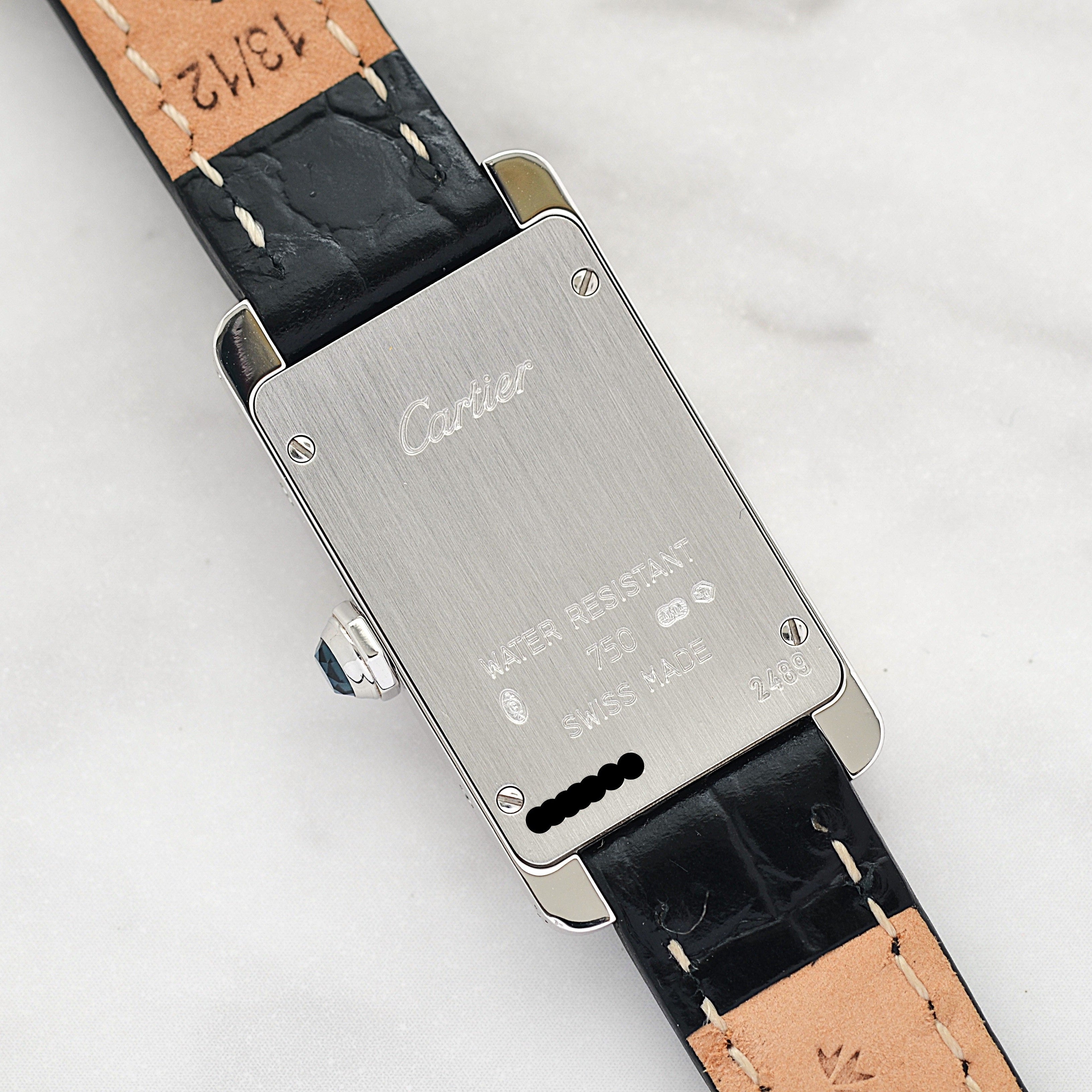 【Cartier】Cartier Tank Américaine SM 18K WG, full set, Cartier complete service performed.
