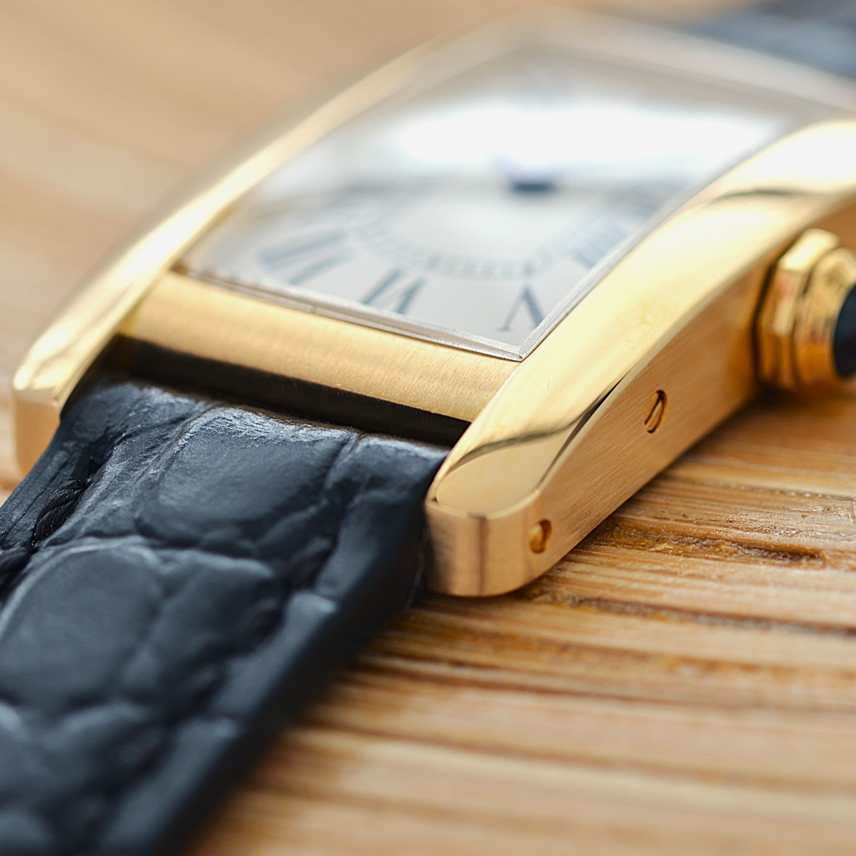 【Cartier】カルティエ タンクアメリカンSM 18KYG 純正18KYG製尾錠付き カルティエコンプリートサービス済み