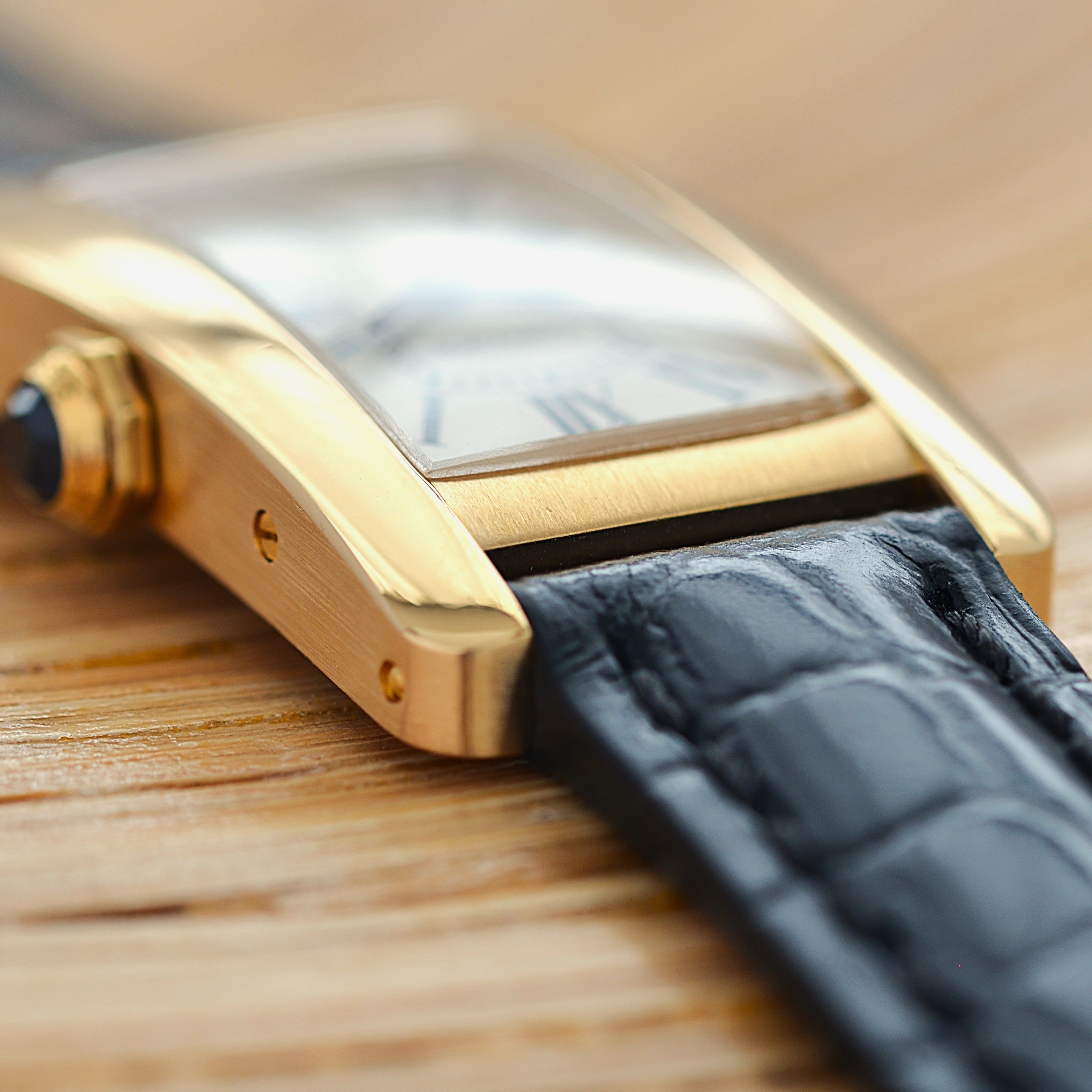 【Cartier】カルティエ タンクアメリカンSM 18KYG 純正18KYG製尾錠付き カルティエコンプリートサービス済み
