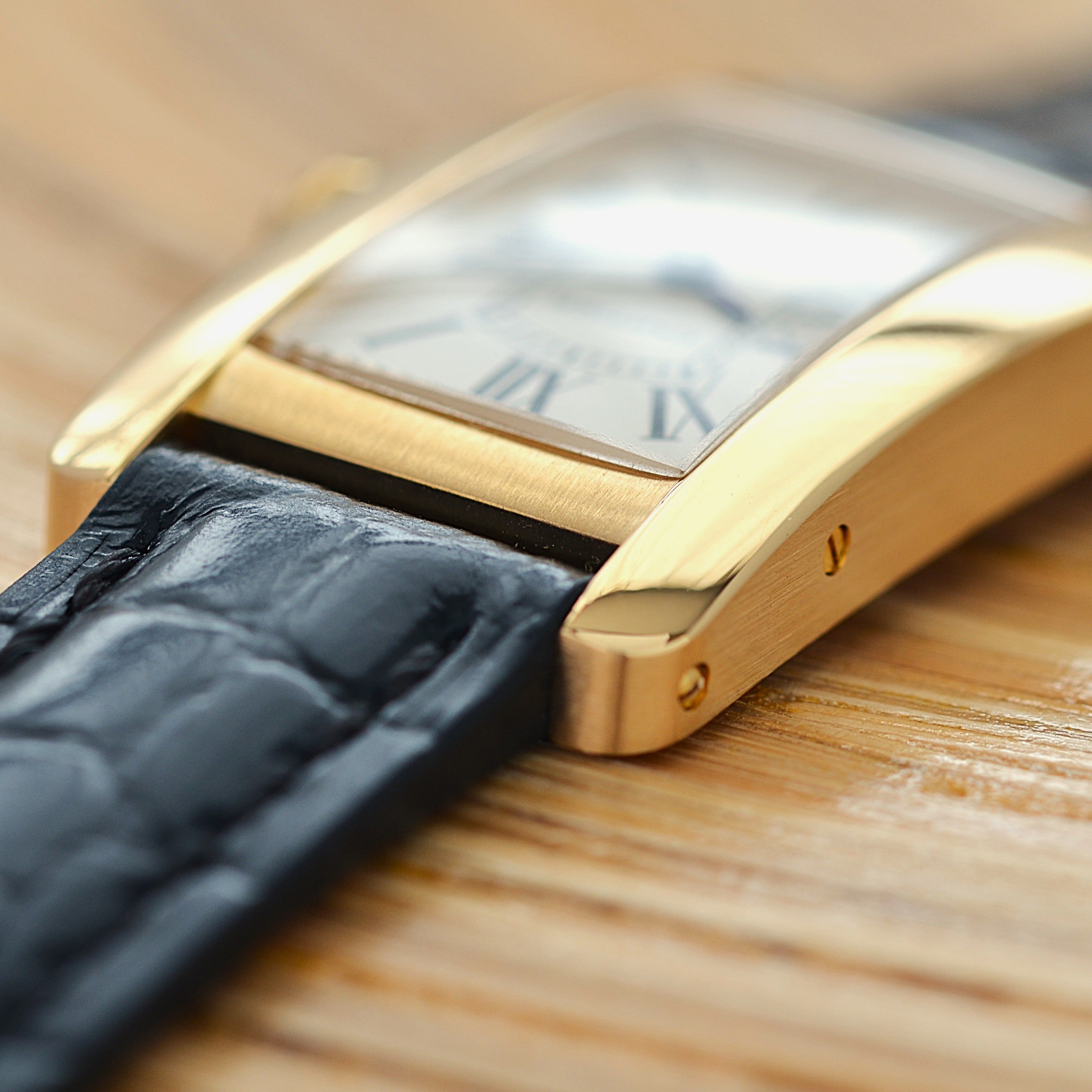 【Cartier】カルティエ タンクアメリカンSM 18KYG 純正18KYG製尾錠付き カルティエコンプリートサービス済み