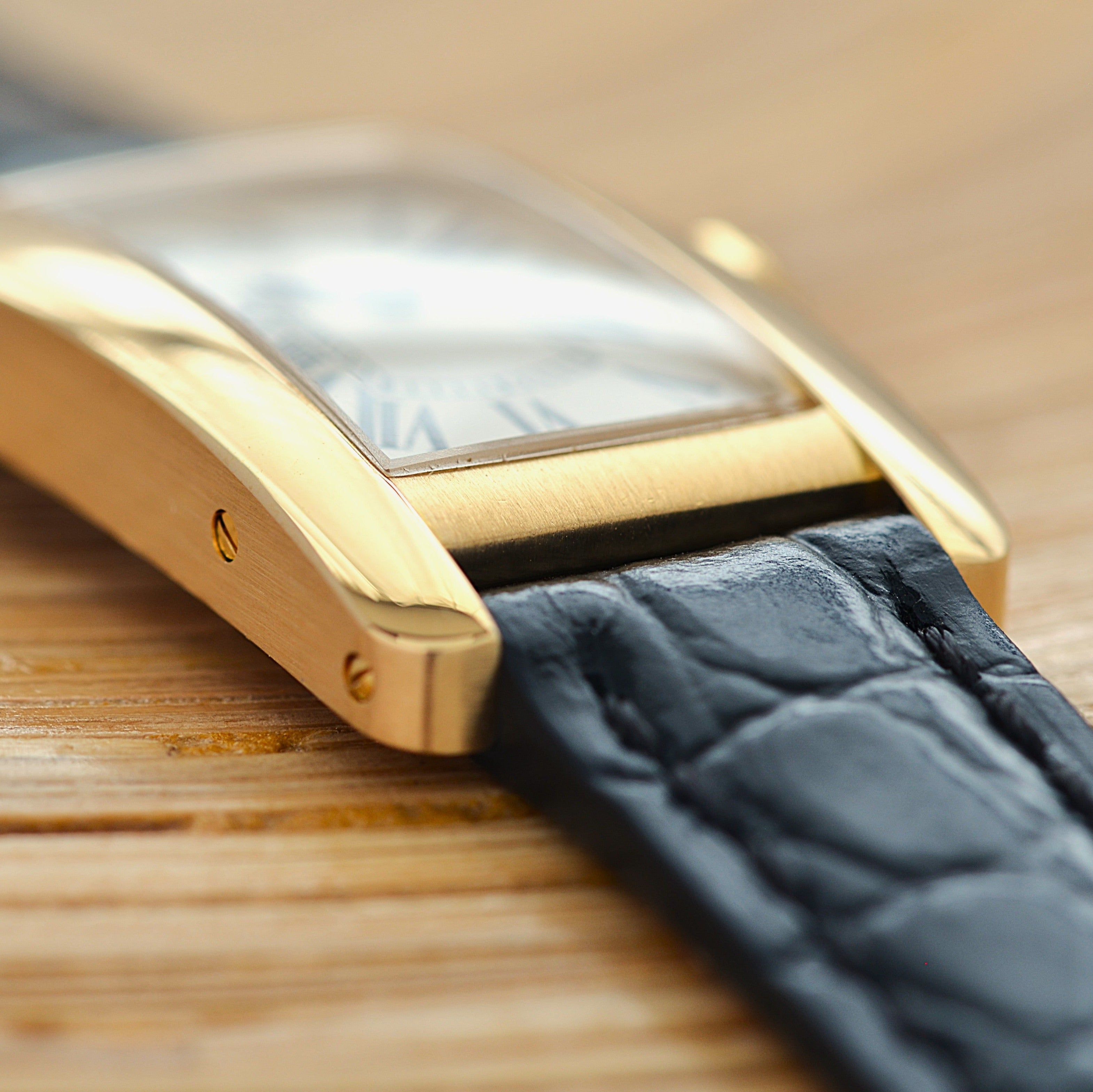 【Cartier】カルティエ タンクアメリカンSM 18KYG 純正18KYG製尾錠付き カルティエコンプリートサービス済み