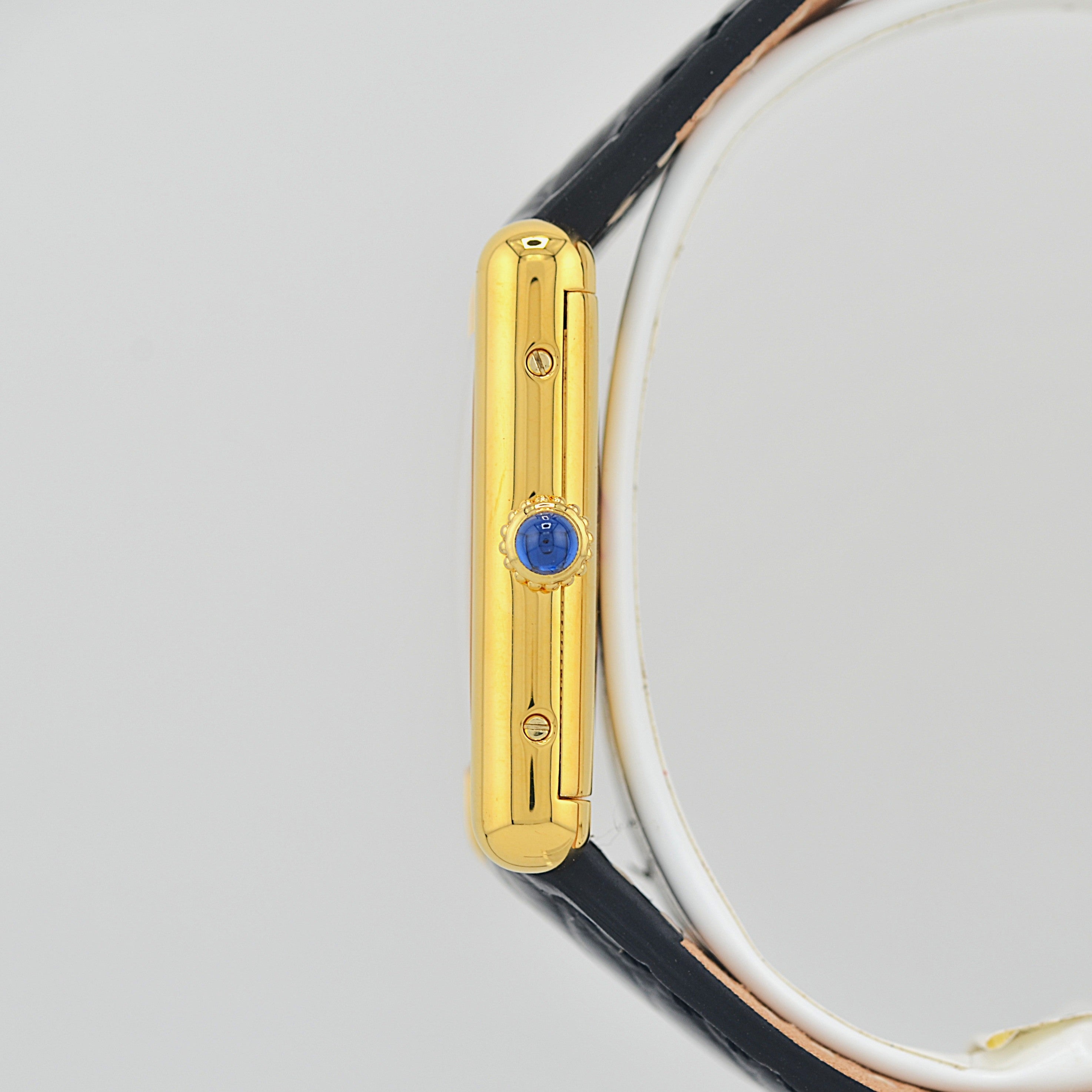 【Cartier】カルティエ マストタンクLM サンバースト 手巻き 永久保証書付き