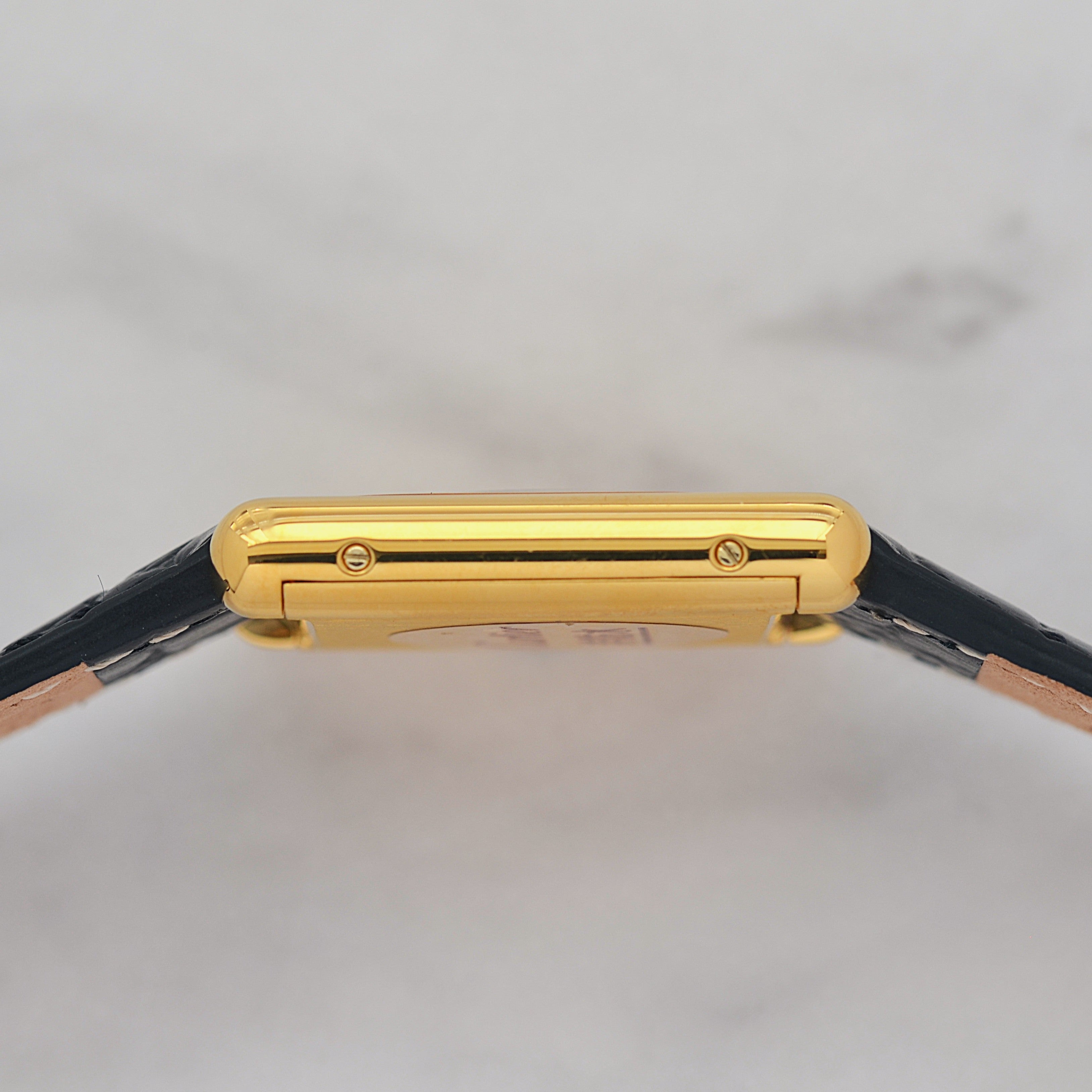 【Cartier】カルティエ マストタンクLM サンバースト 手巻き 永久保証書付き