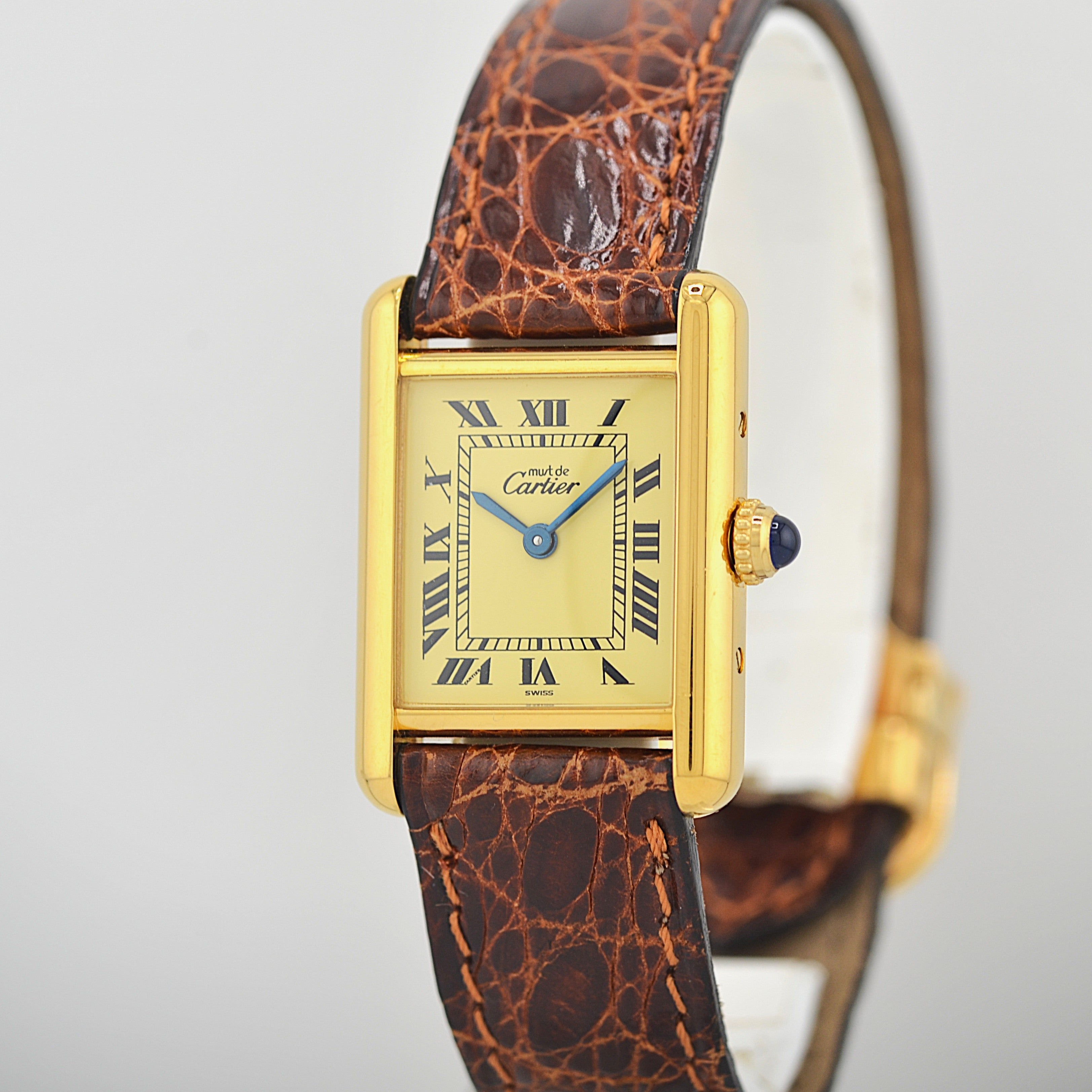 【Cartier】カルティエ マストタンクSM アイボリーローマ 付属品完備 デッドストック