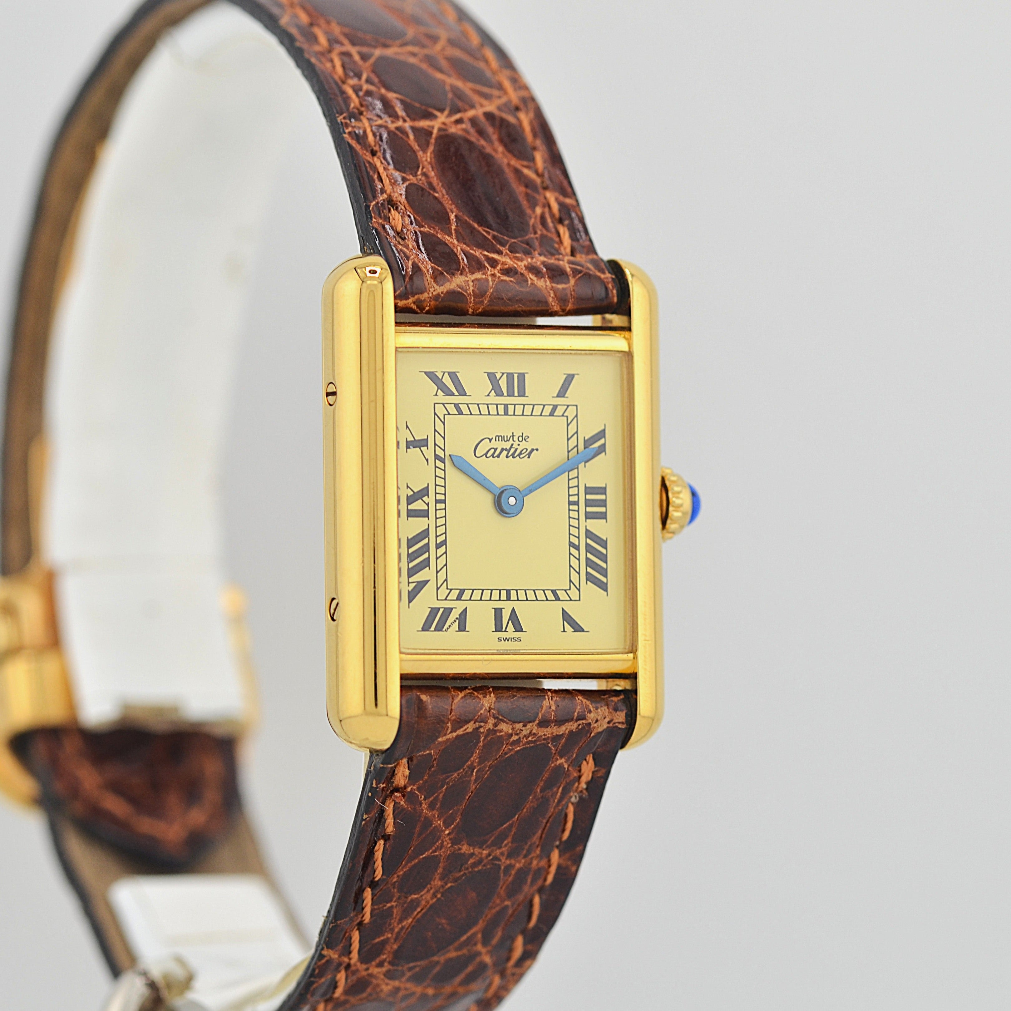 【Cartier】カルティエ マストタンクSM アイボリーローマ 付属品完備 デッドストック