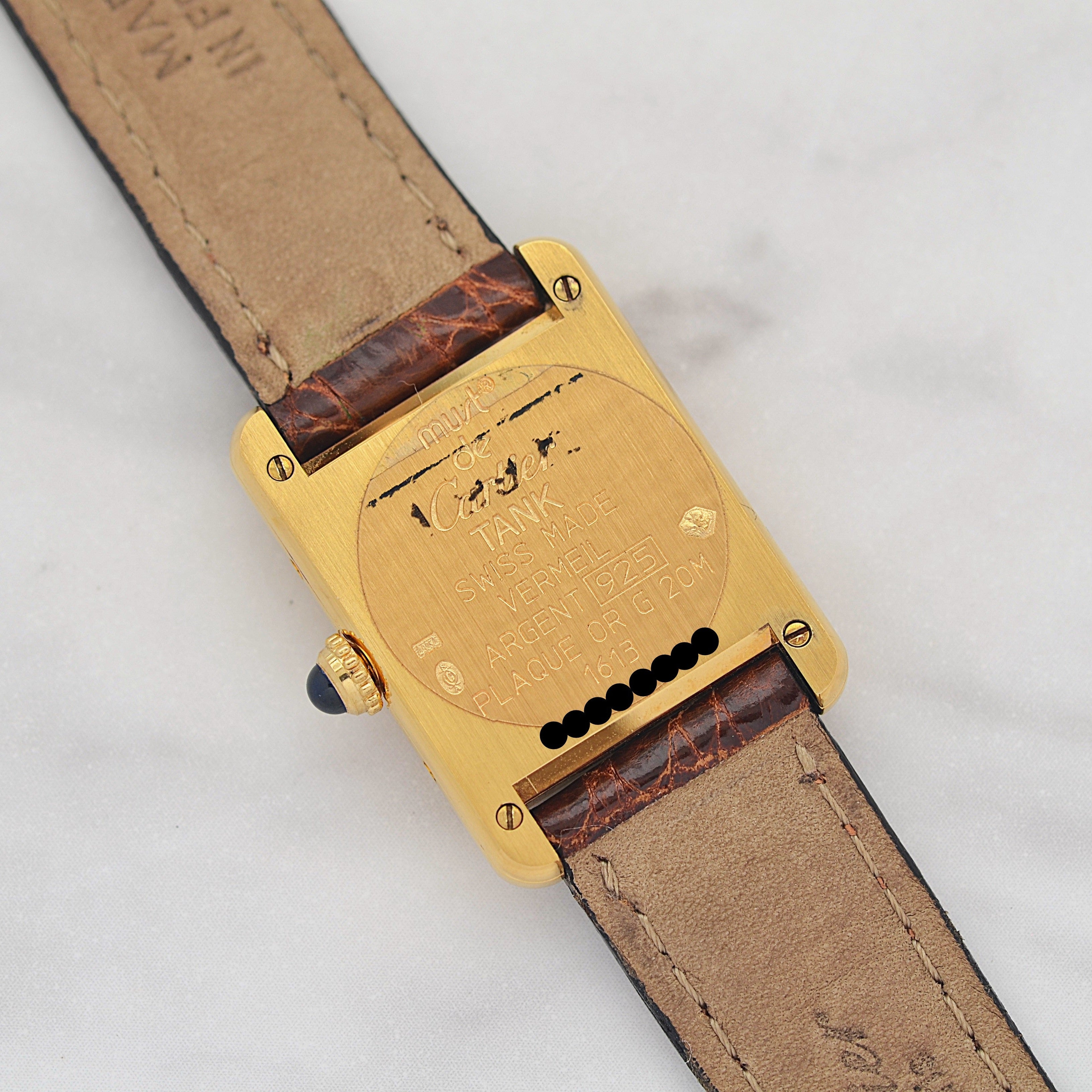 【Cartier】カルティエ マストタンクSM アイボリーローマ 付属品完備 デッドストック