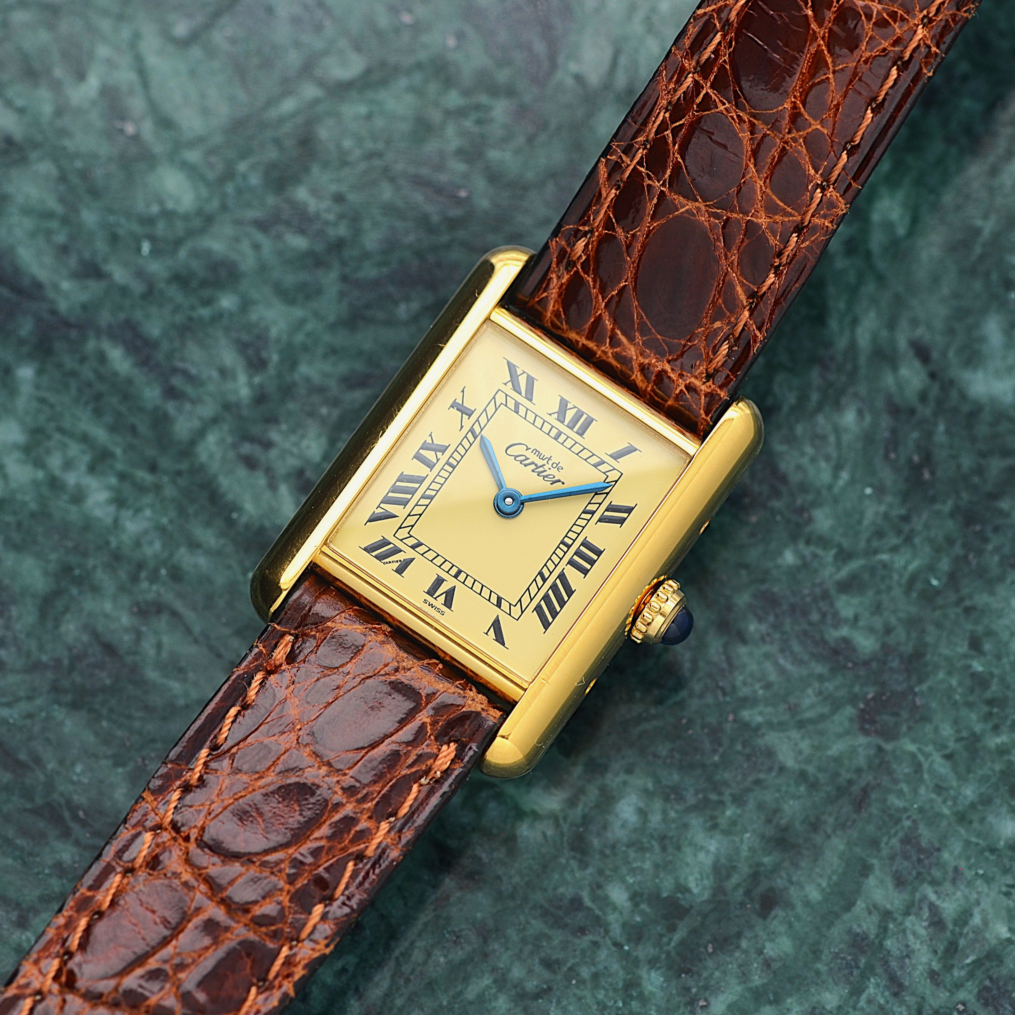【Cartier】カルティエ マストタンクSM アイボリーローマ 付属品完備 デッドストック