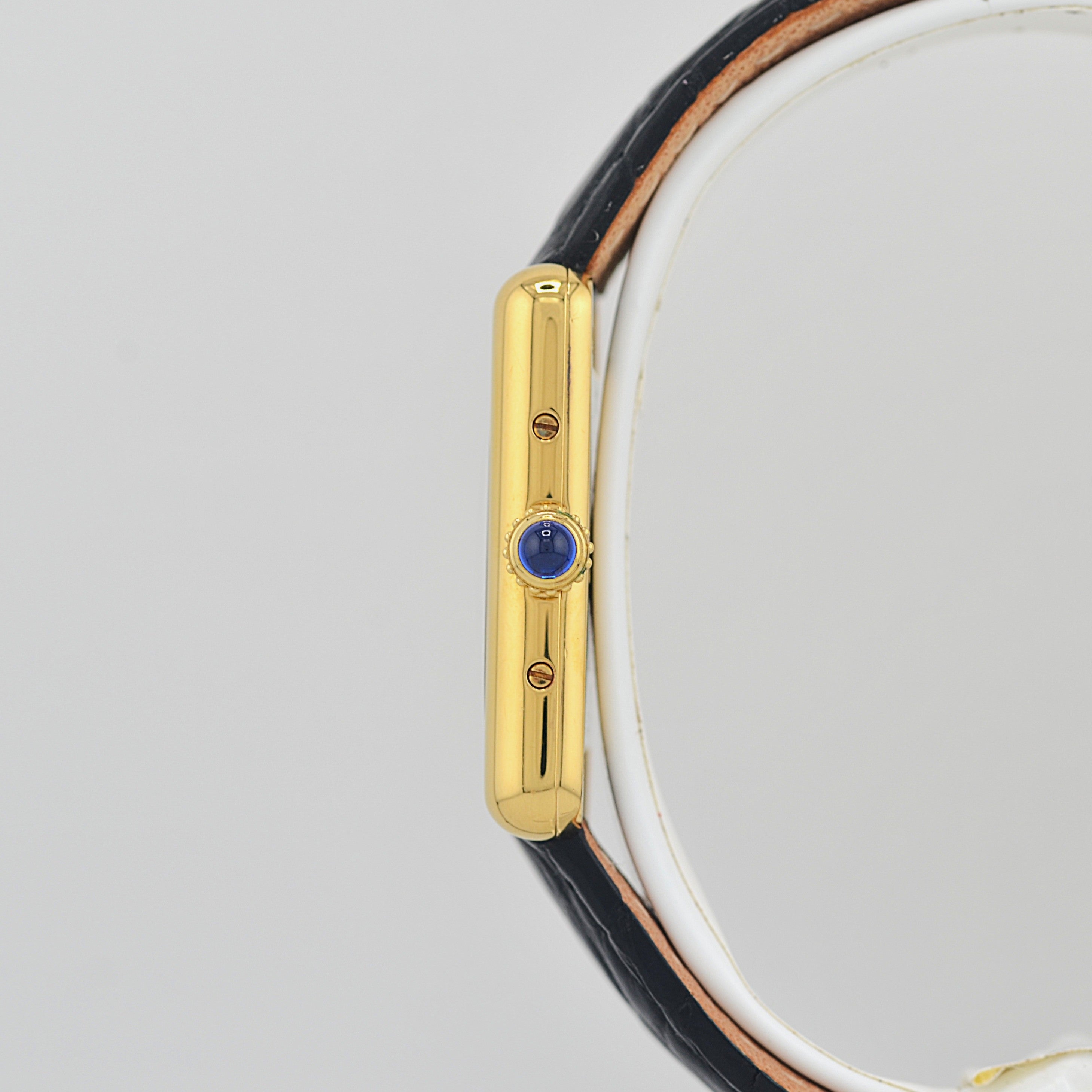【Cartier】カルティエ マストタンクSM 飛びローマ 純正Dバックル付き 付属品完備