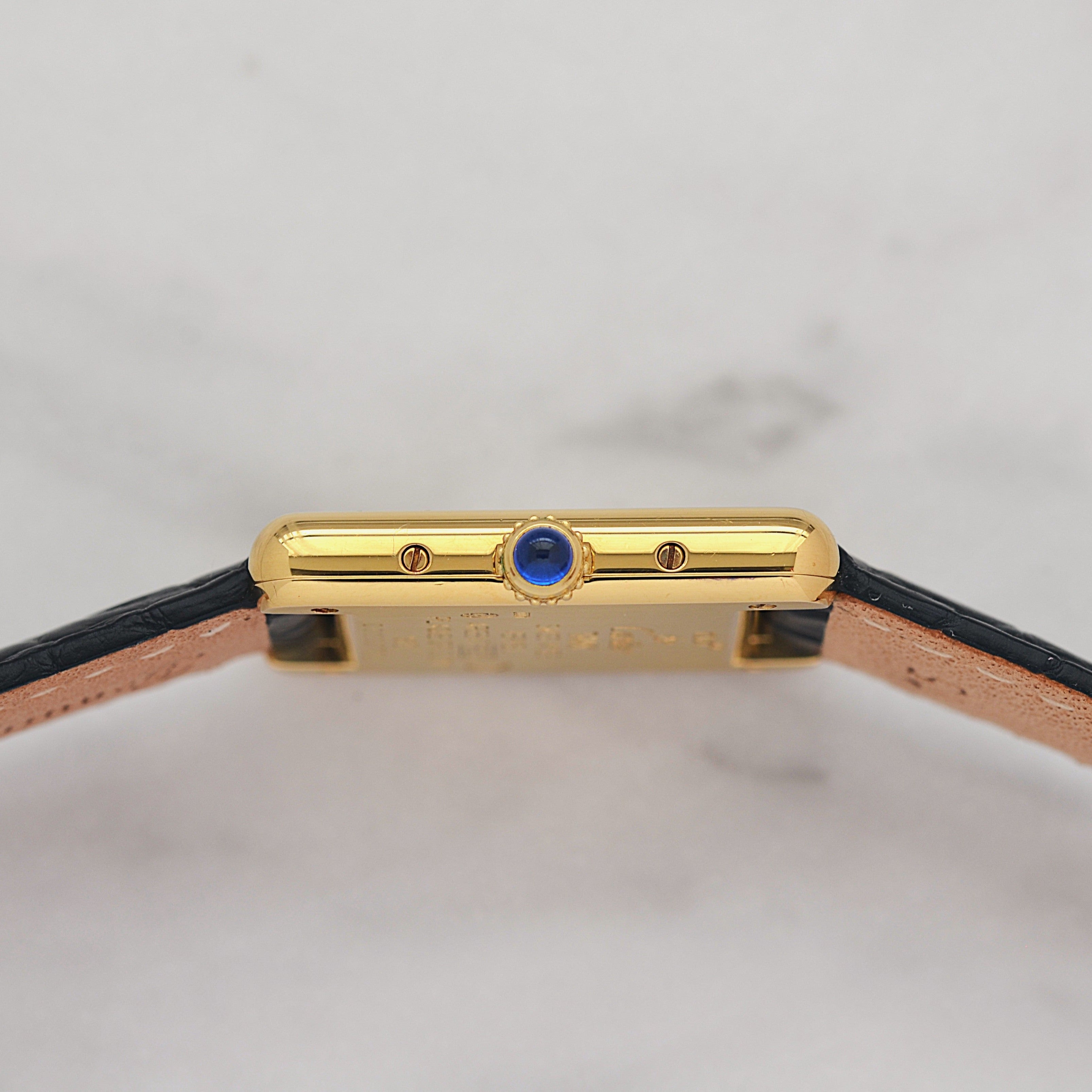 【Cartier】カルティエ マストタンクSM 飛びローマ 純正Dバックル付き 付属品完備