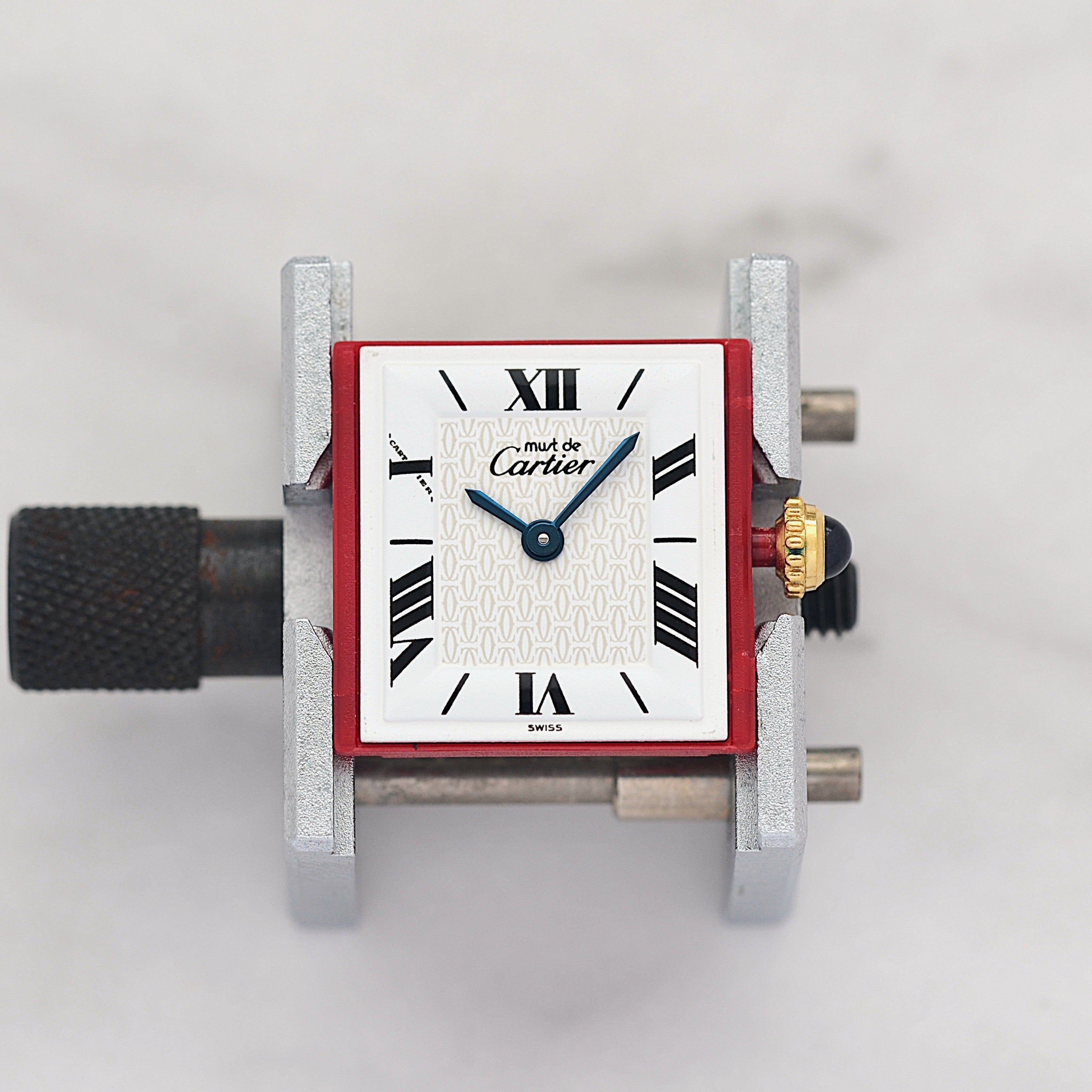 【Cartier】カルティエ マストタンクSM 飛びローマ 純正Dバックル付き 付属品完備