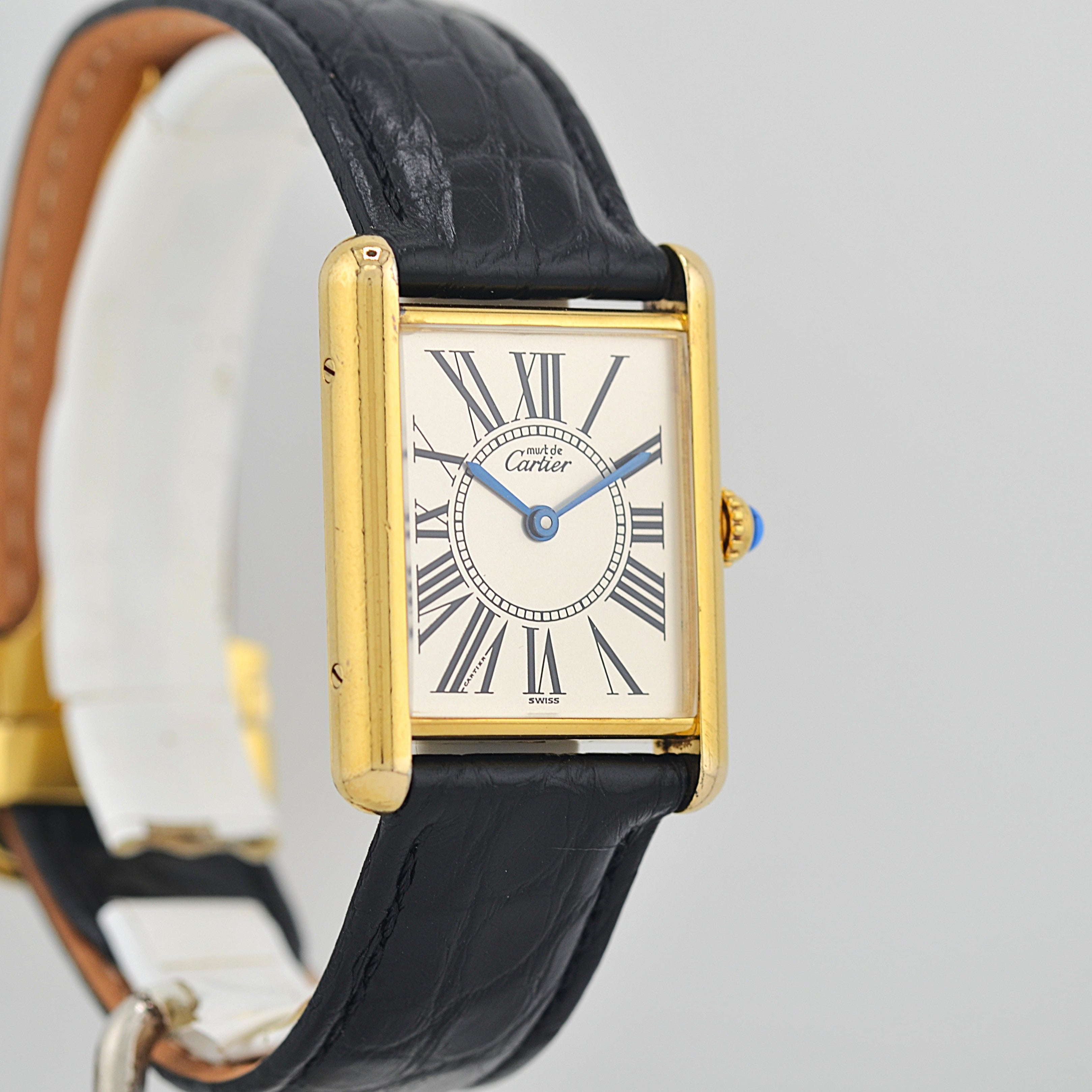 【Cartier】カルティエ マストタンクLM オパラン 純正Dバックル付き