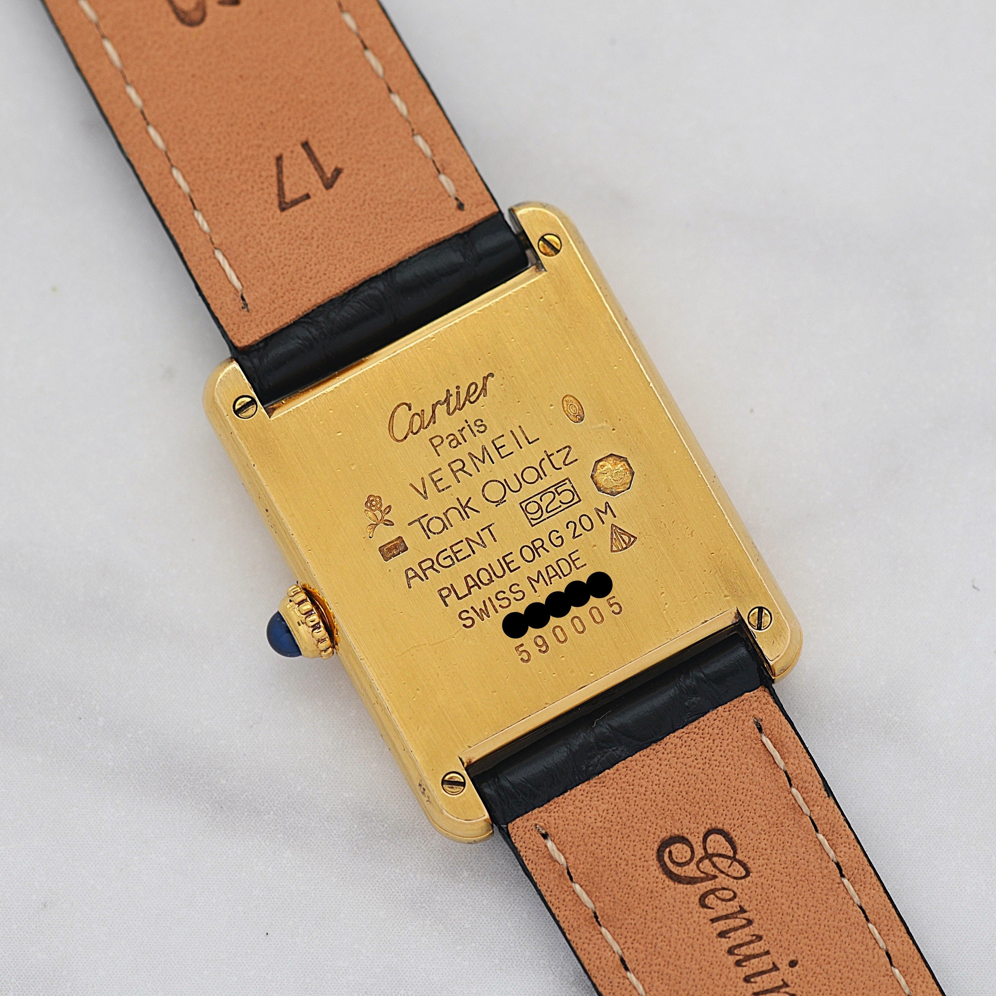 【Cartier】カルティエ マストタンクLM オパラン 純正Dバックル付き