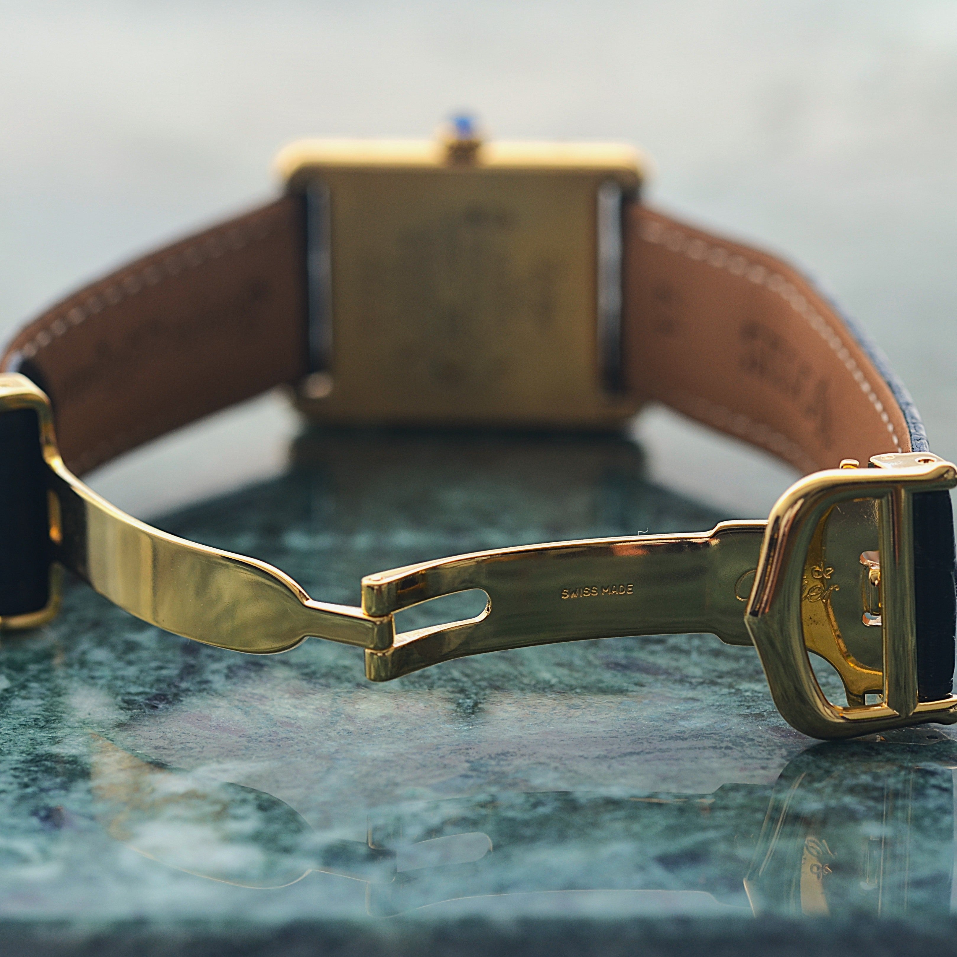 【Cartier】カルティエ マストタンクLM オパラン 純正Dバックル付き